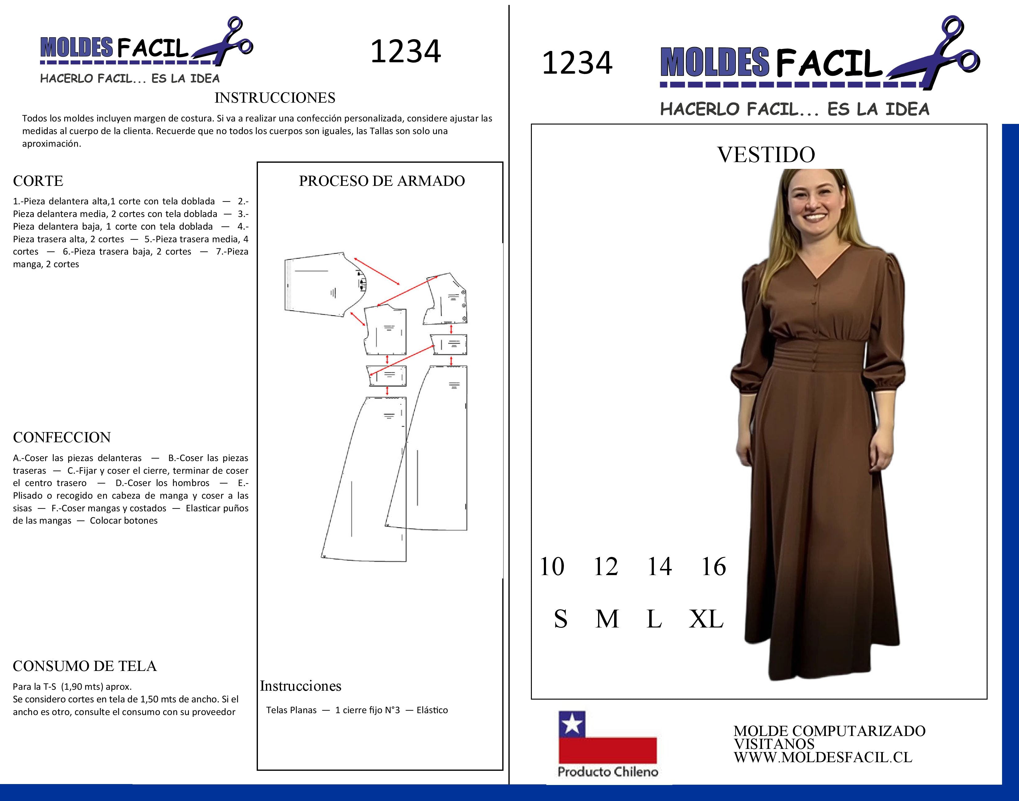 Vestido tipo evangélico