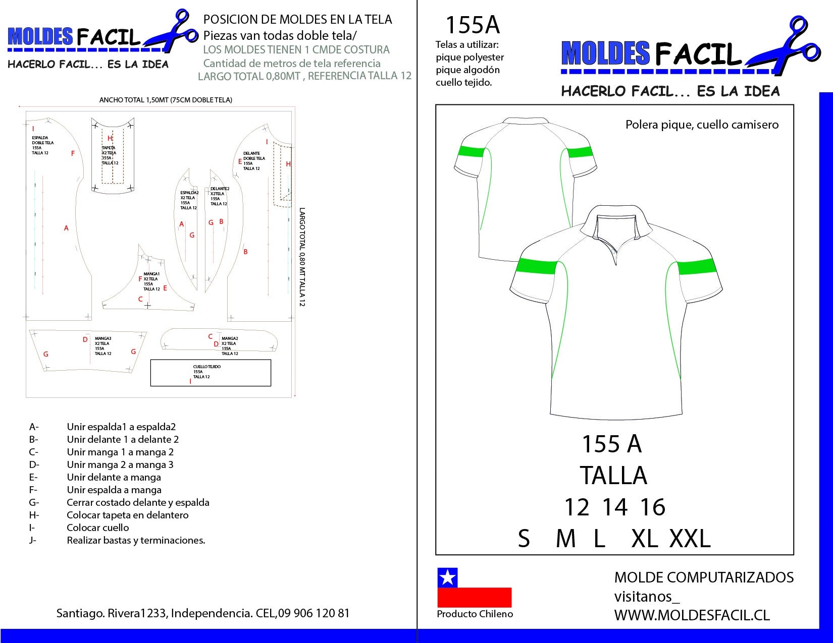 POLERA PIQUE CUELLO CAMISERO