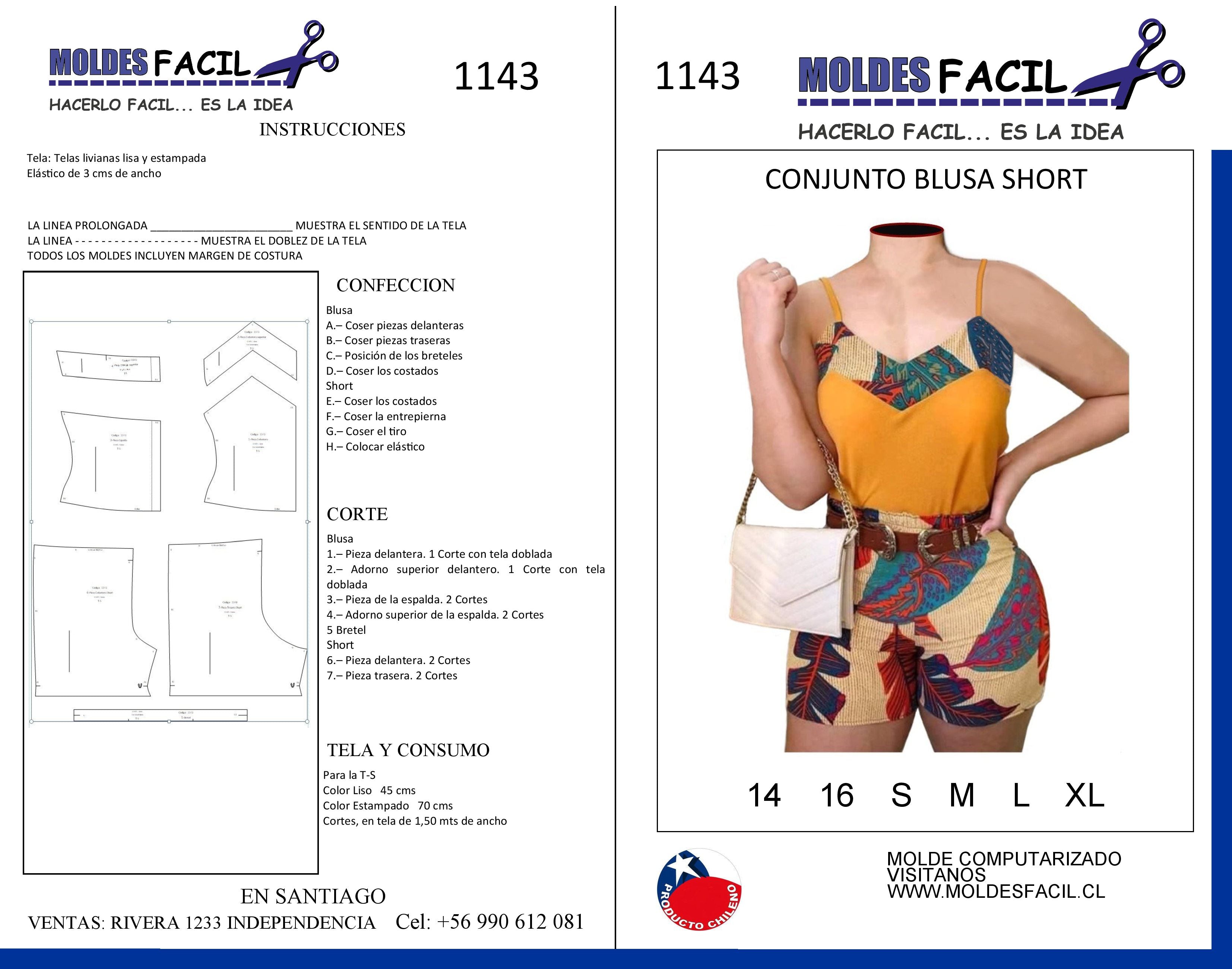 Conjunto blusa short