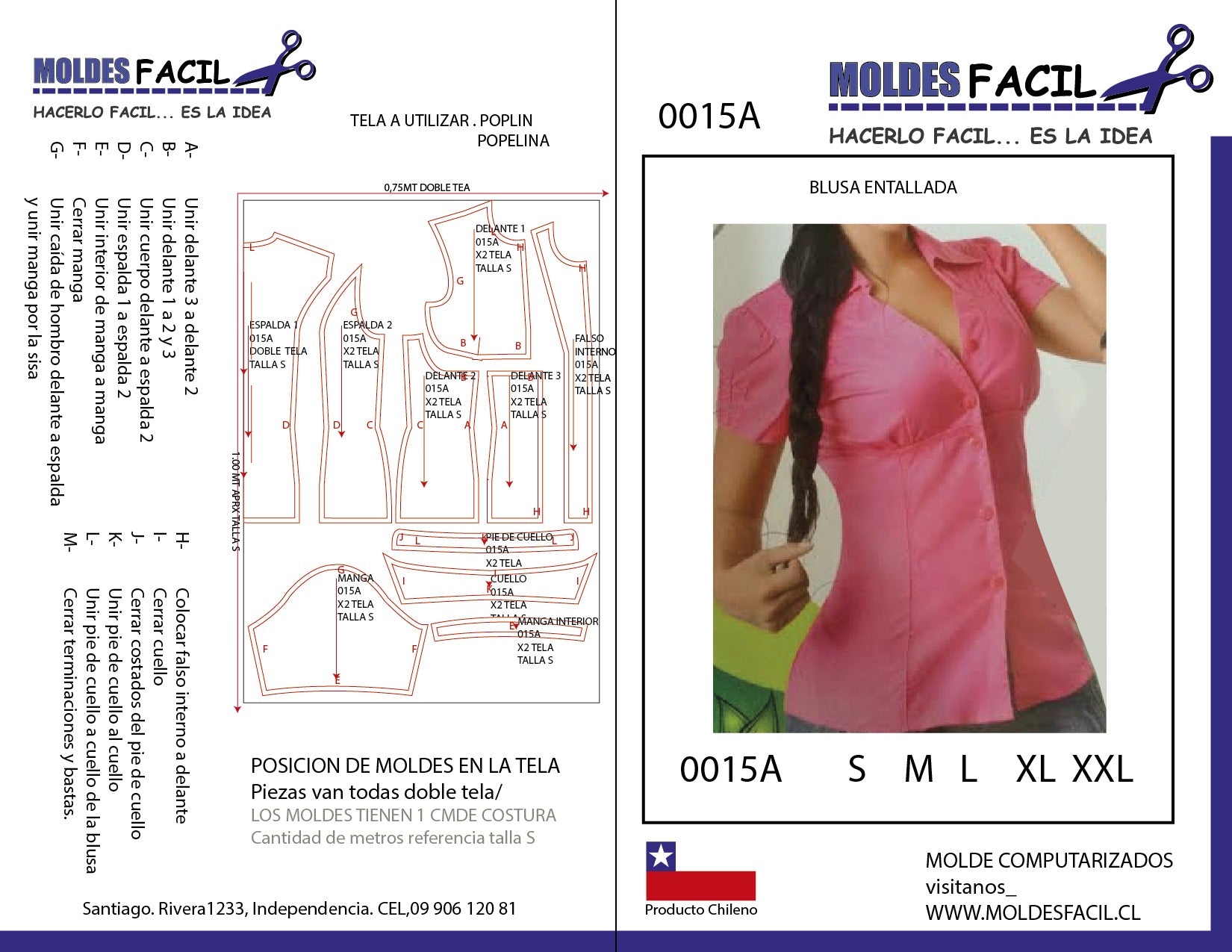 BLUSA ENTALLADA