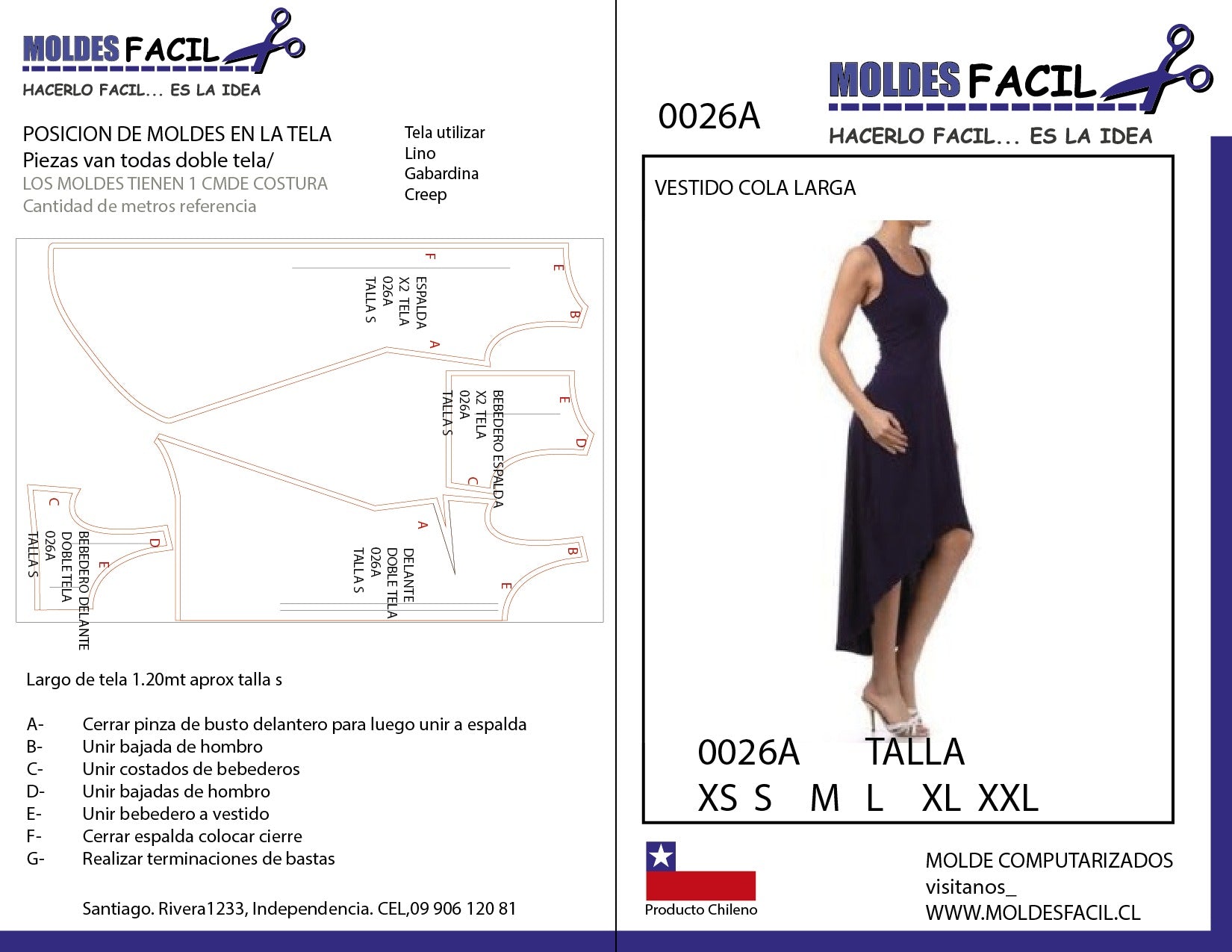 Vestido cola larga
