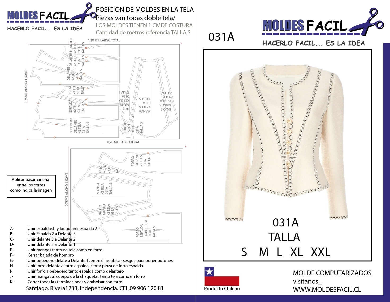 CHAQUETA CON PASAMANERIA