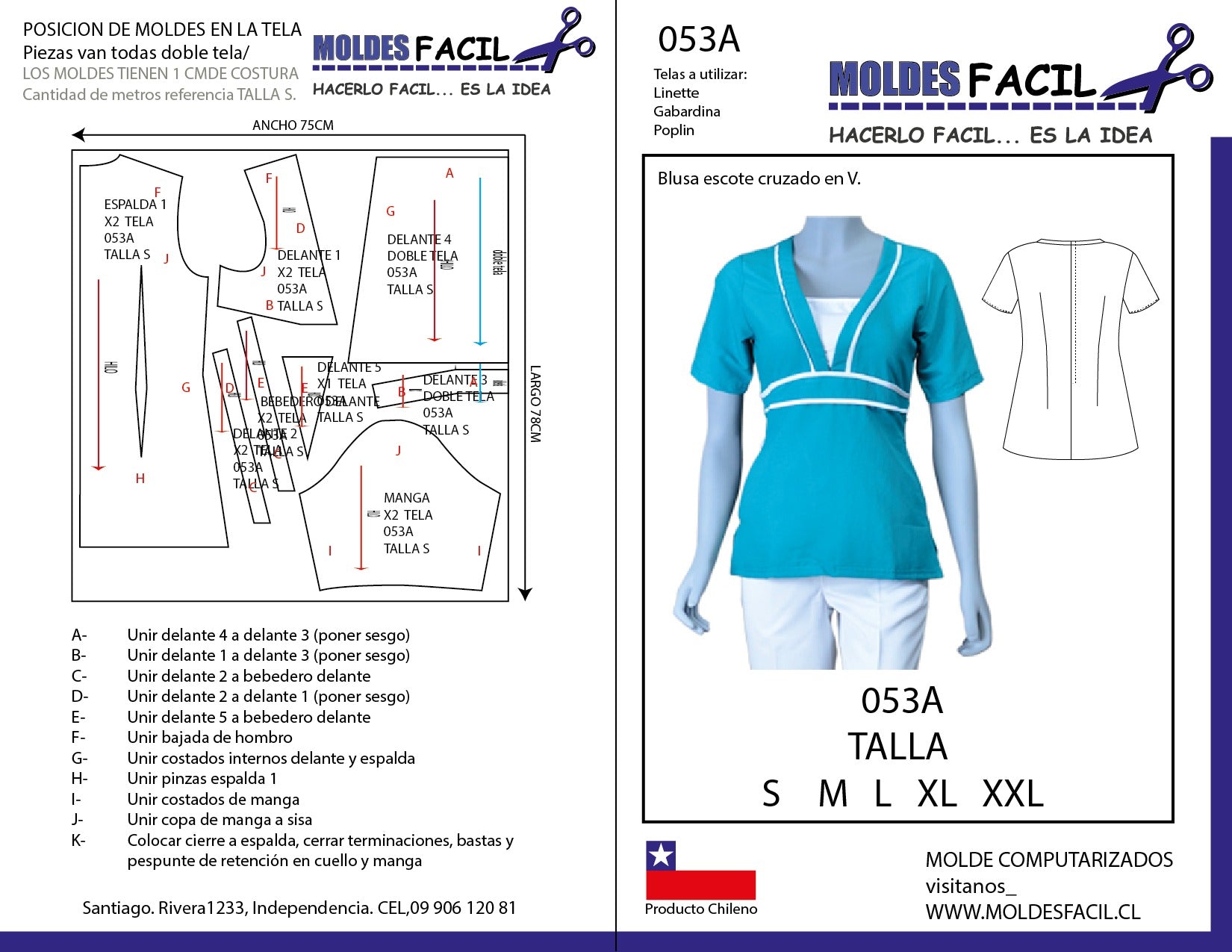 Blusa Escote Cruzado en V
