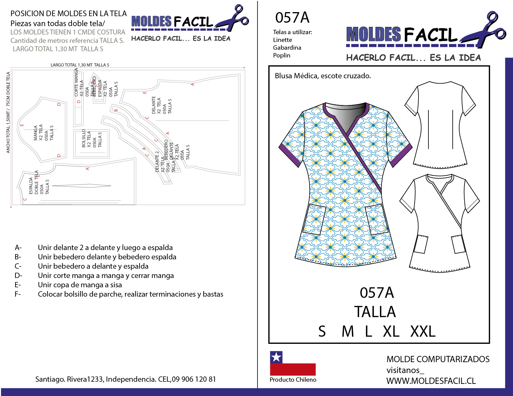 Blusa Médica Escote Cruzado
