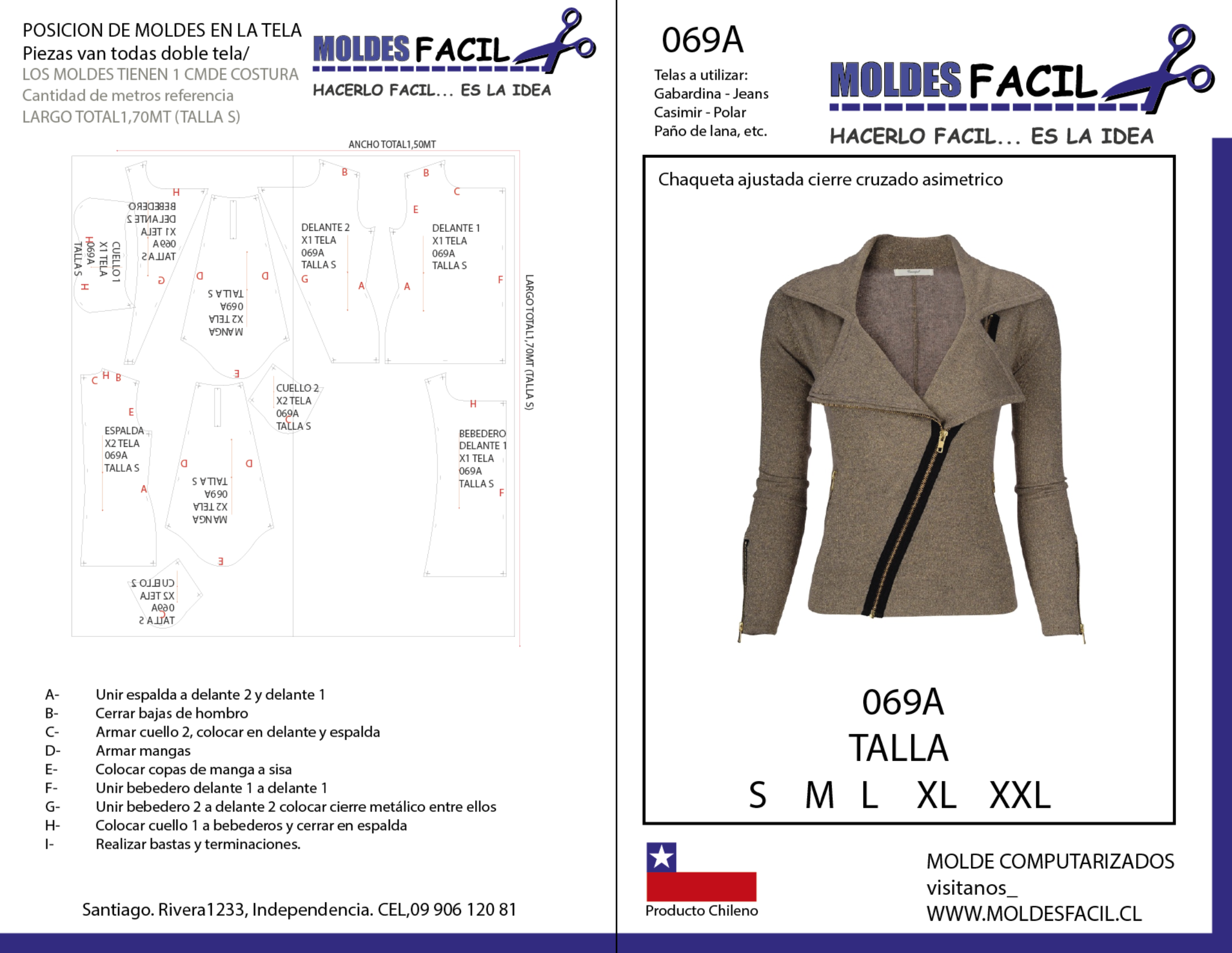 CHAQUETA AJUSTADA CRUZADO ASIMETRICO