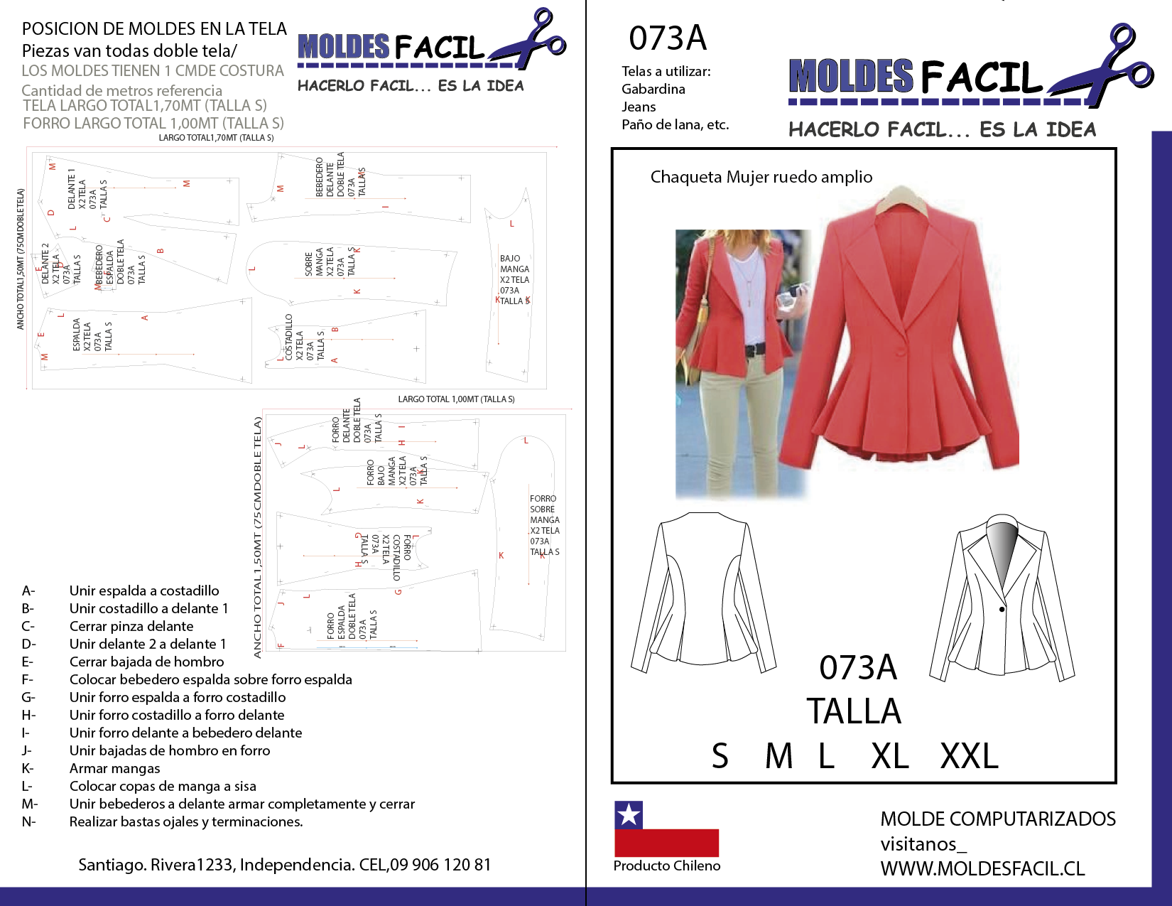 CHAQUETA MUJER RUEDO AMPLIO