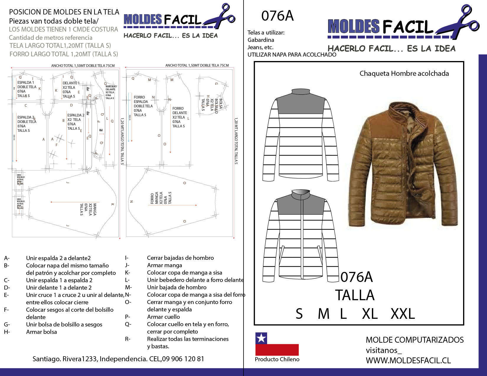 CHAQUETA HOMBRE ACOLCHADA