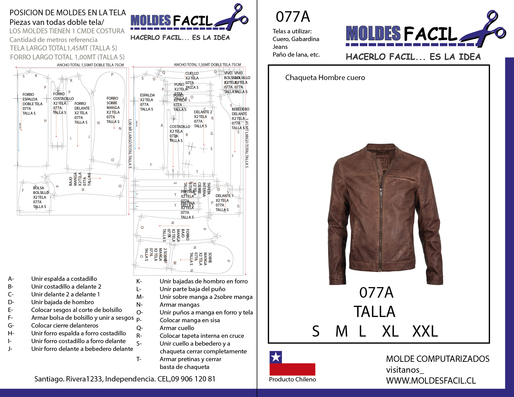 CHAQUETA HOMBRE CUERO