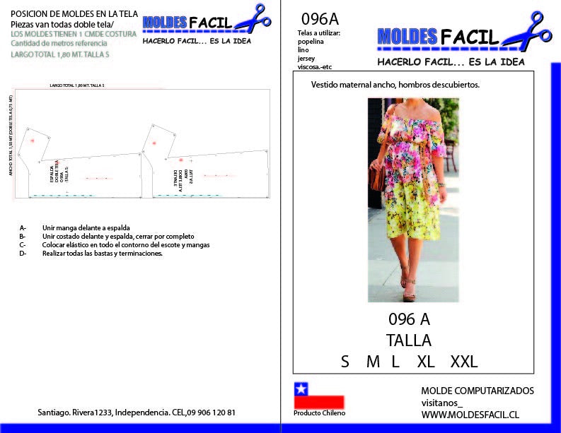 Vestido Maternal Ancho Hombros Descubiertos