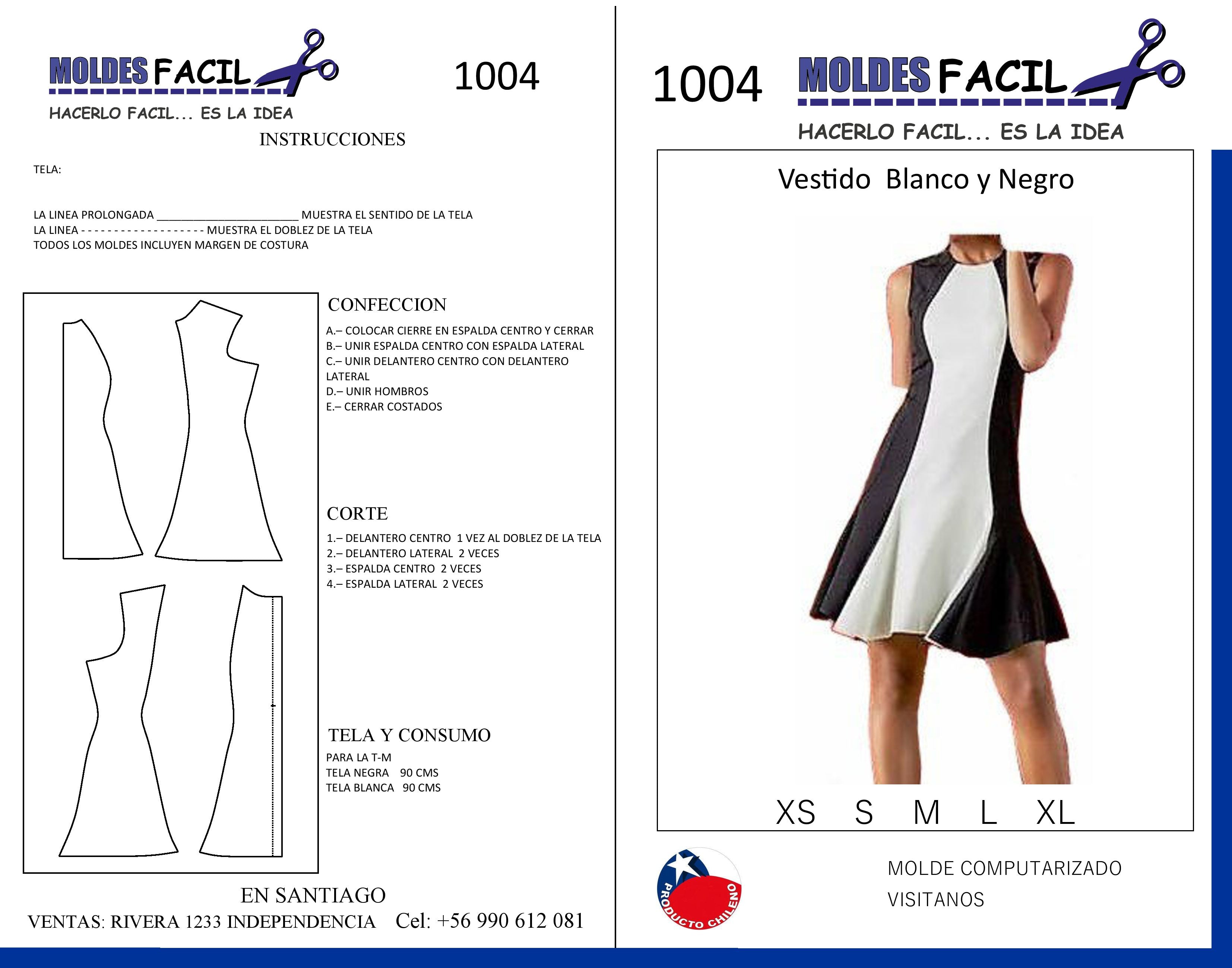 Vestido Blanco Y Negro