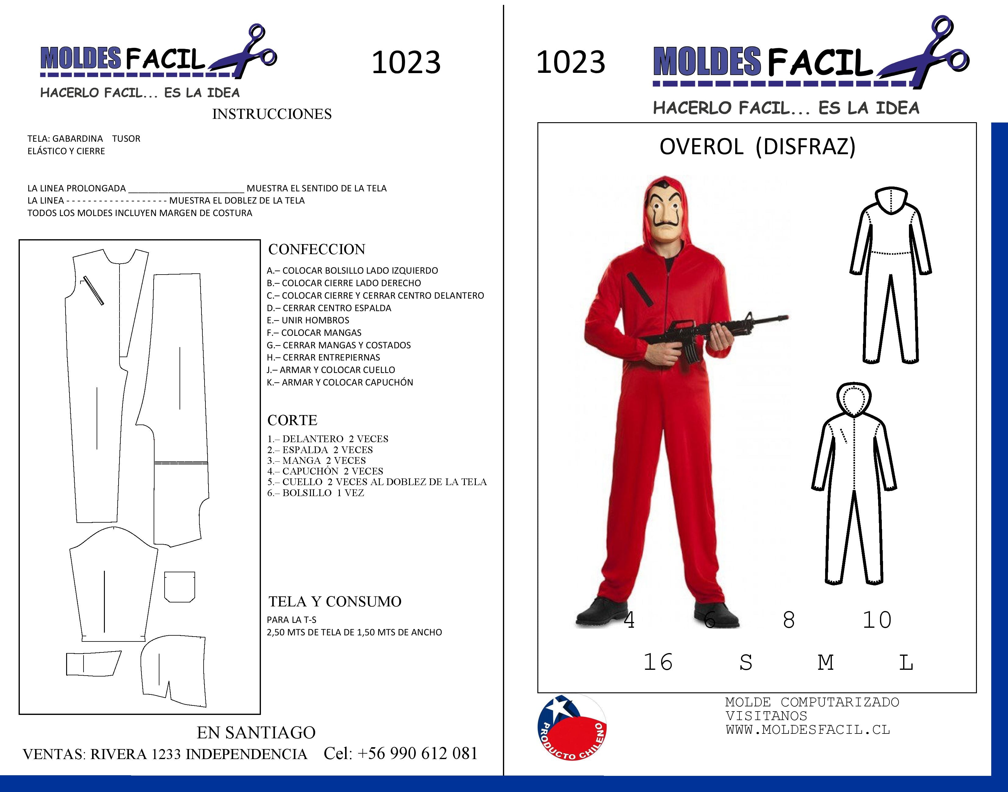 Overall Disfraz Casa de Papel