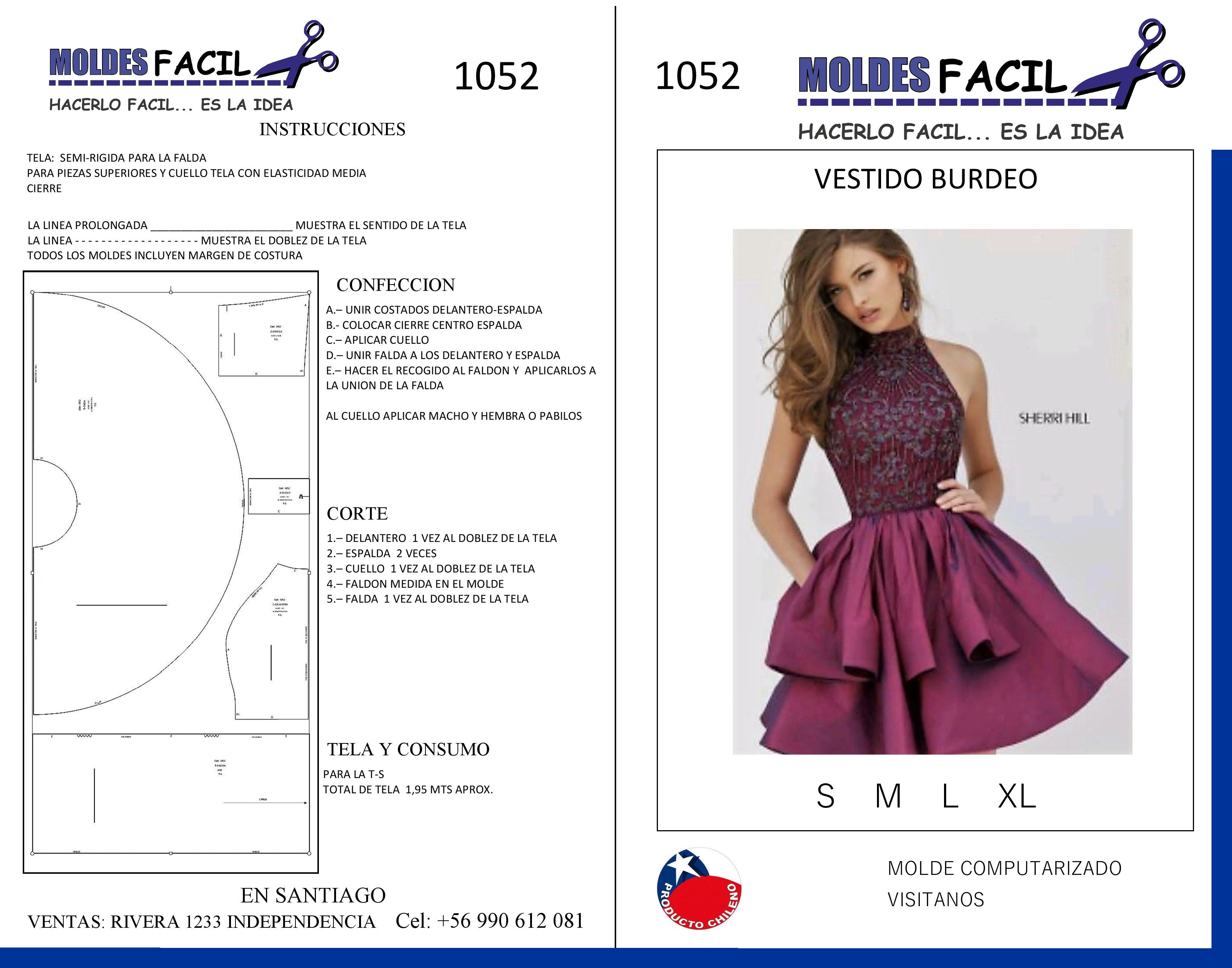 Vestido Burdeo