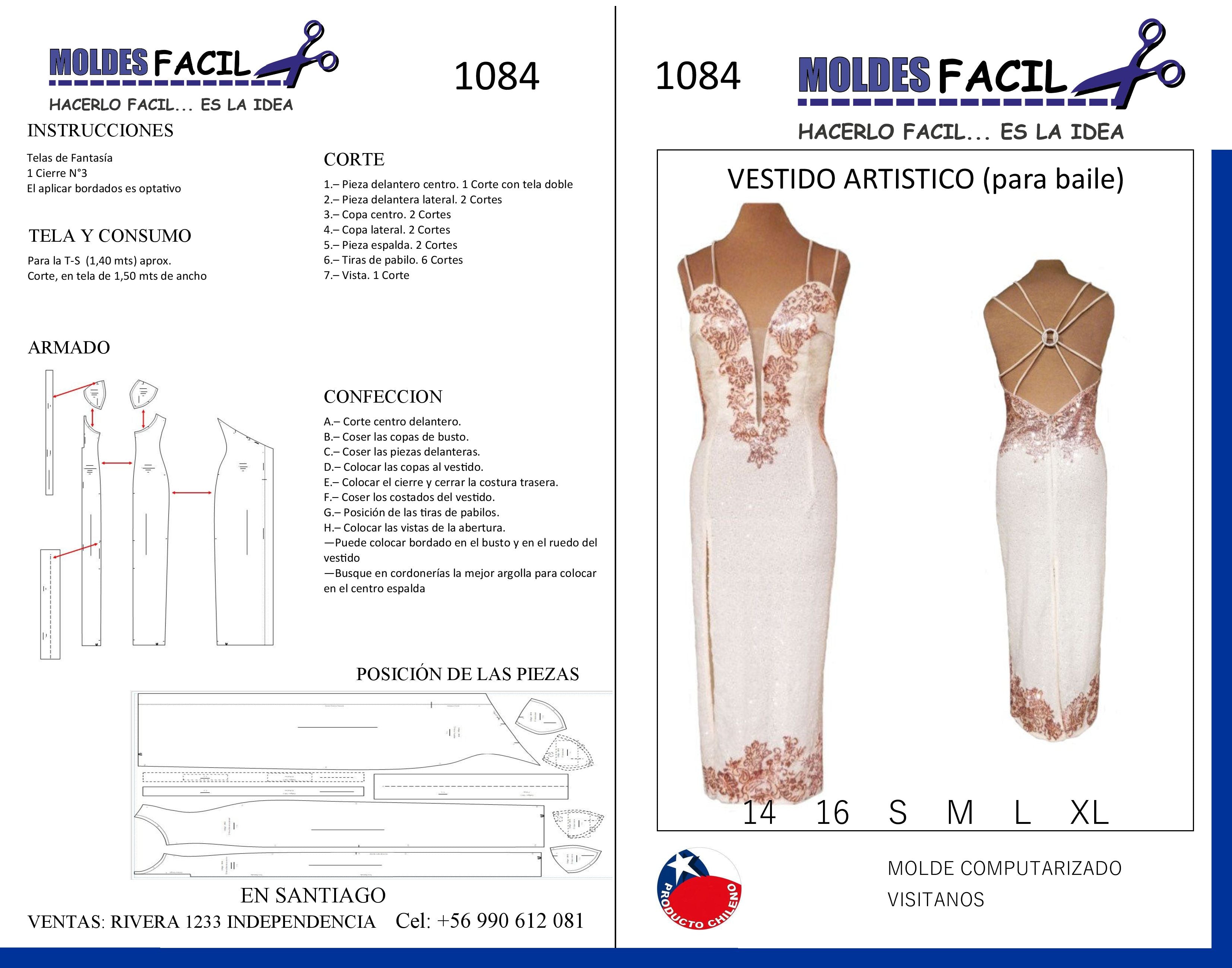 Vestido artístico para baile