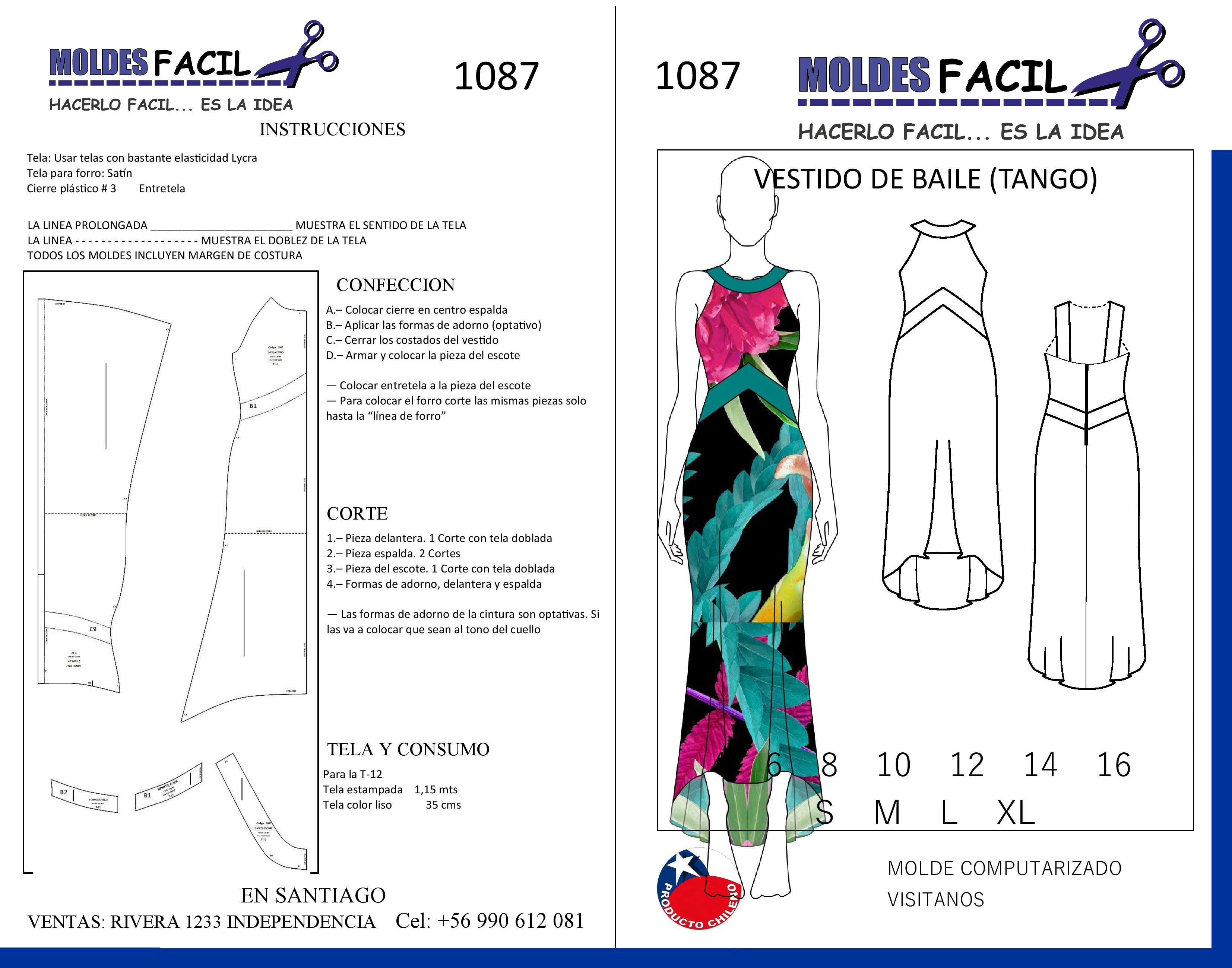 Vestido de Baile de Tango