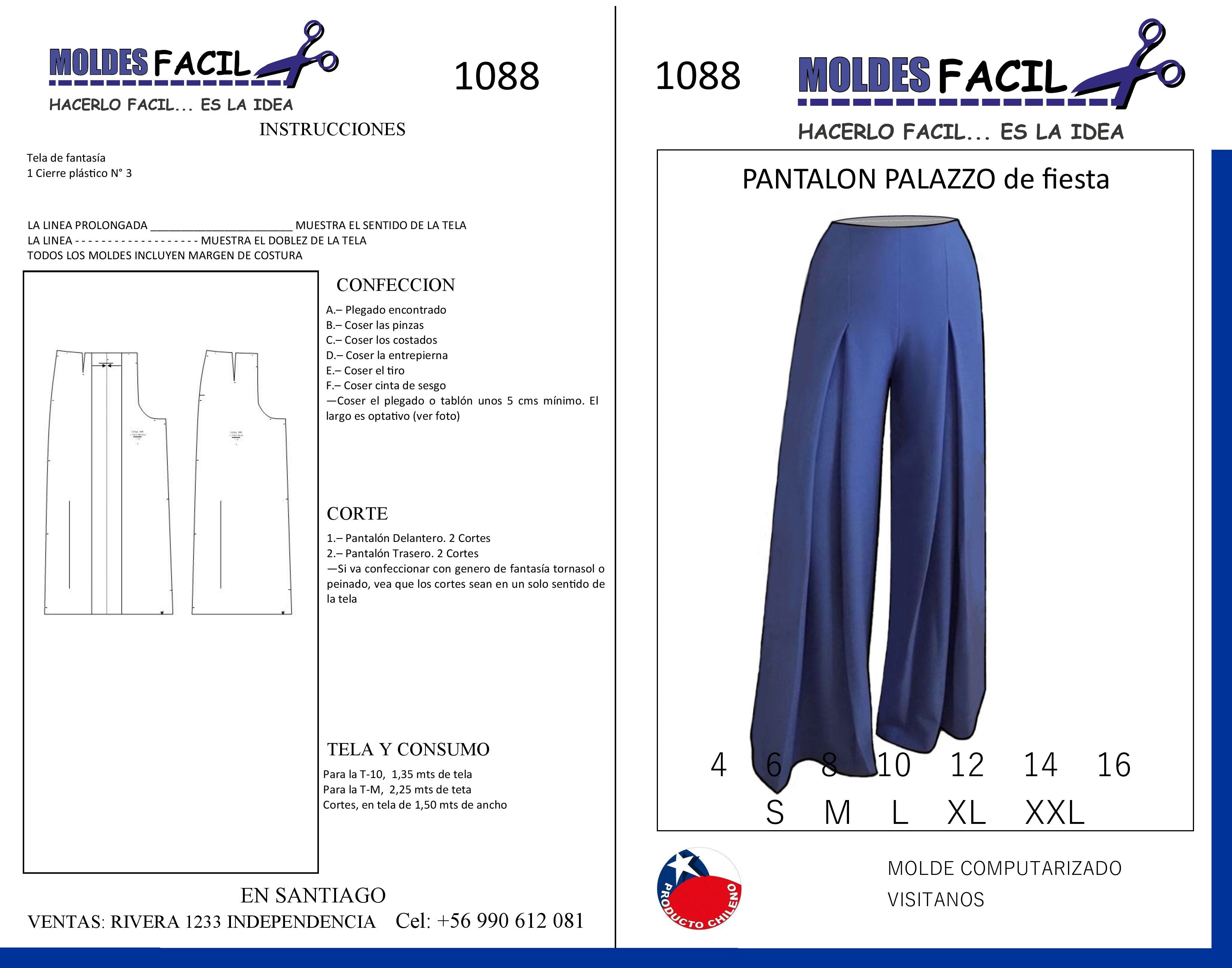 Pantalón palazzo de fiesta