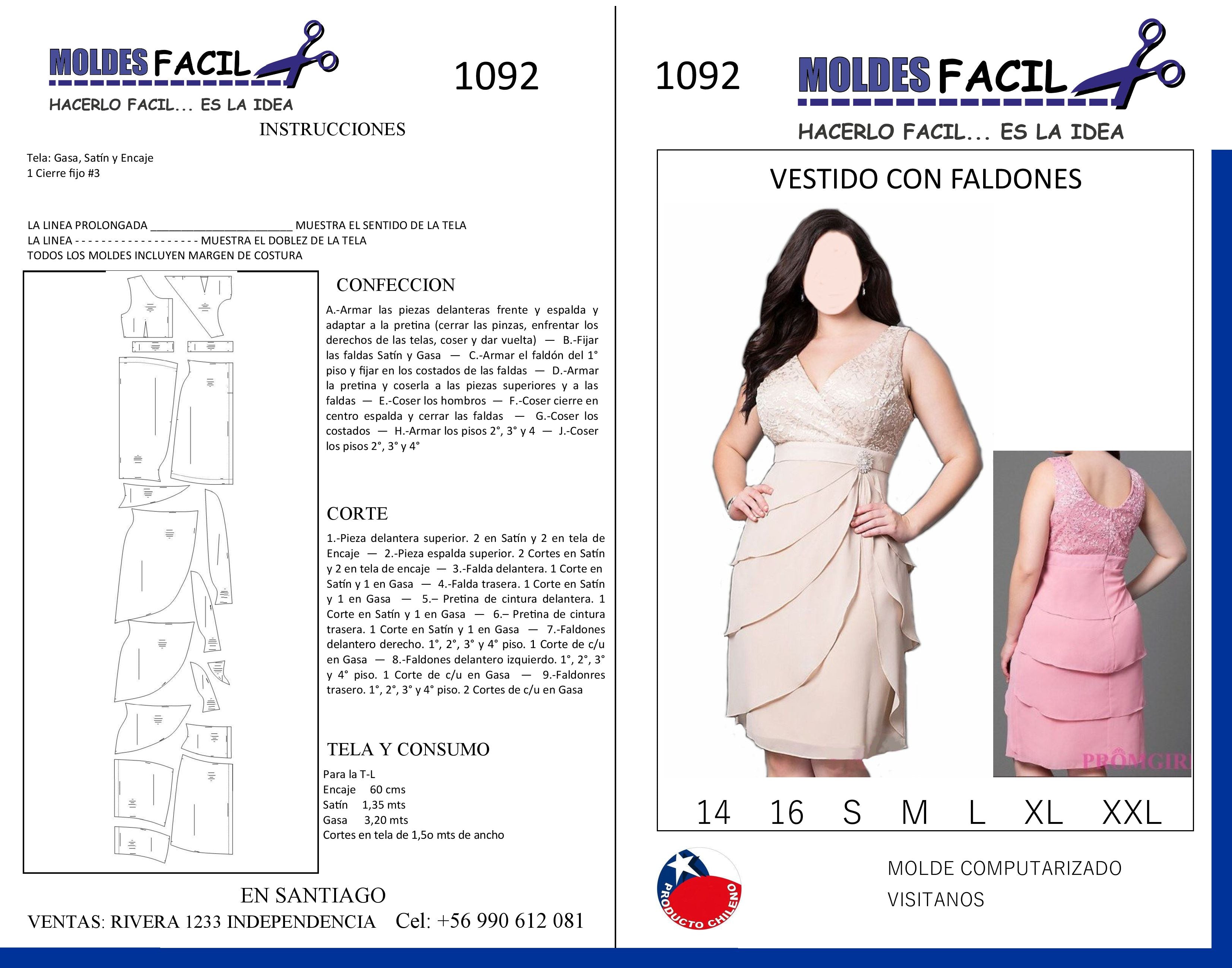 Vestido Con Faldones
