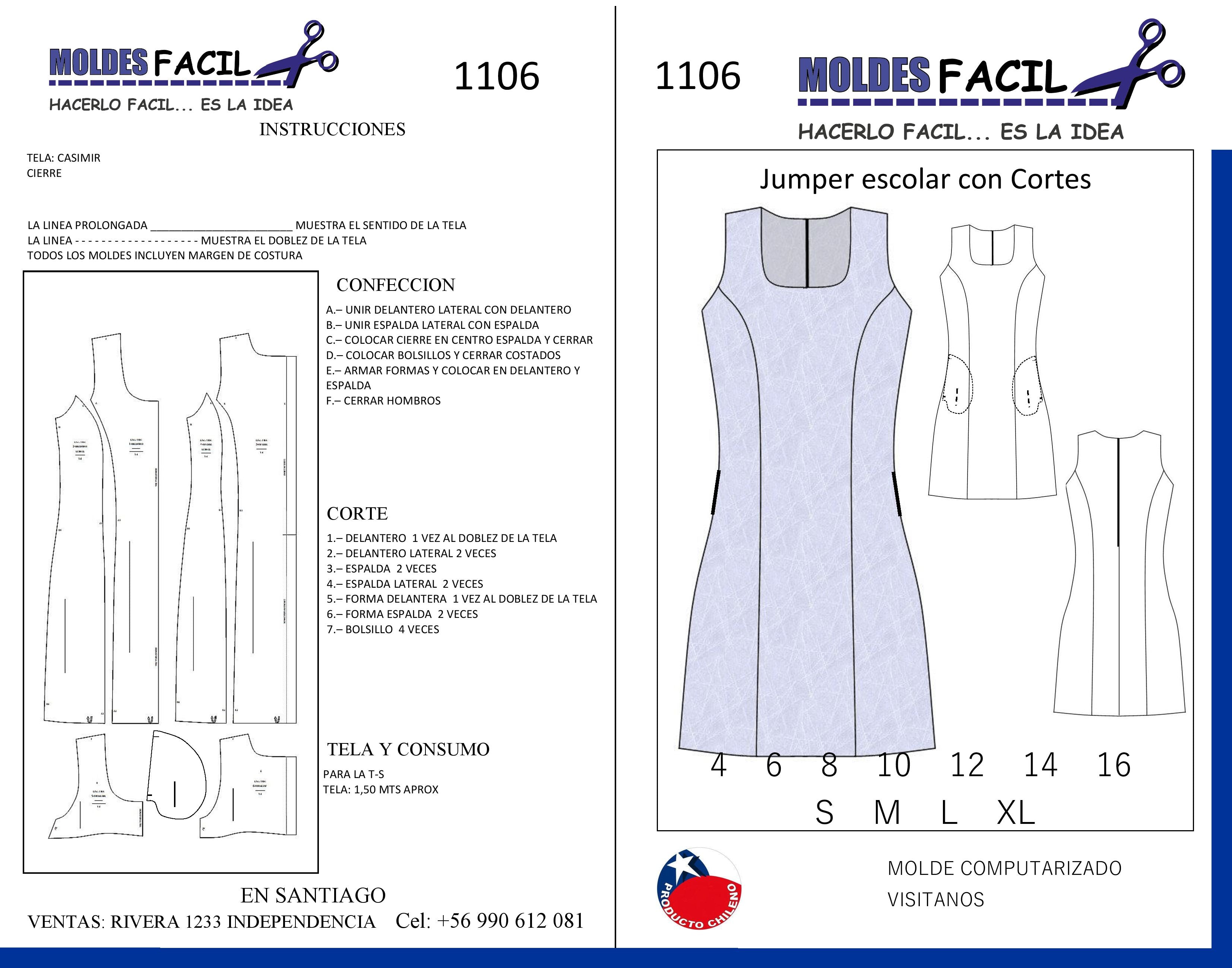 Jumper escolar con cortes