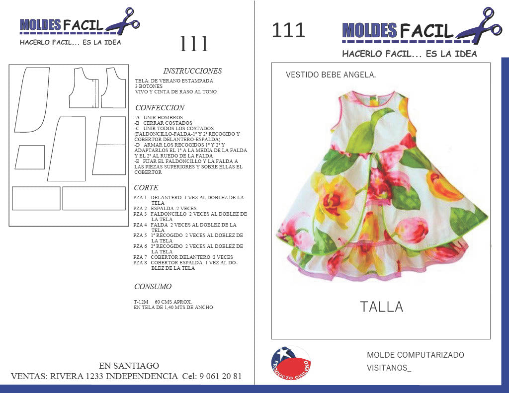 Vestido bebé angela