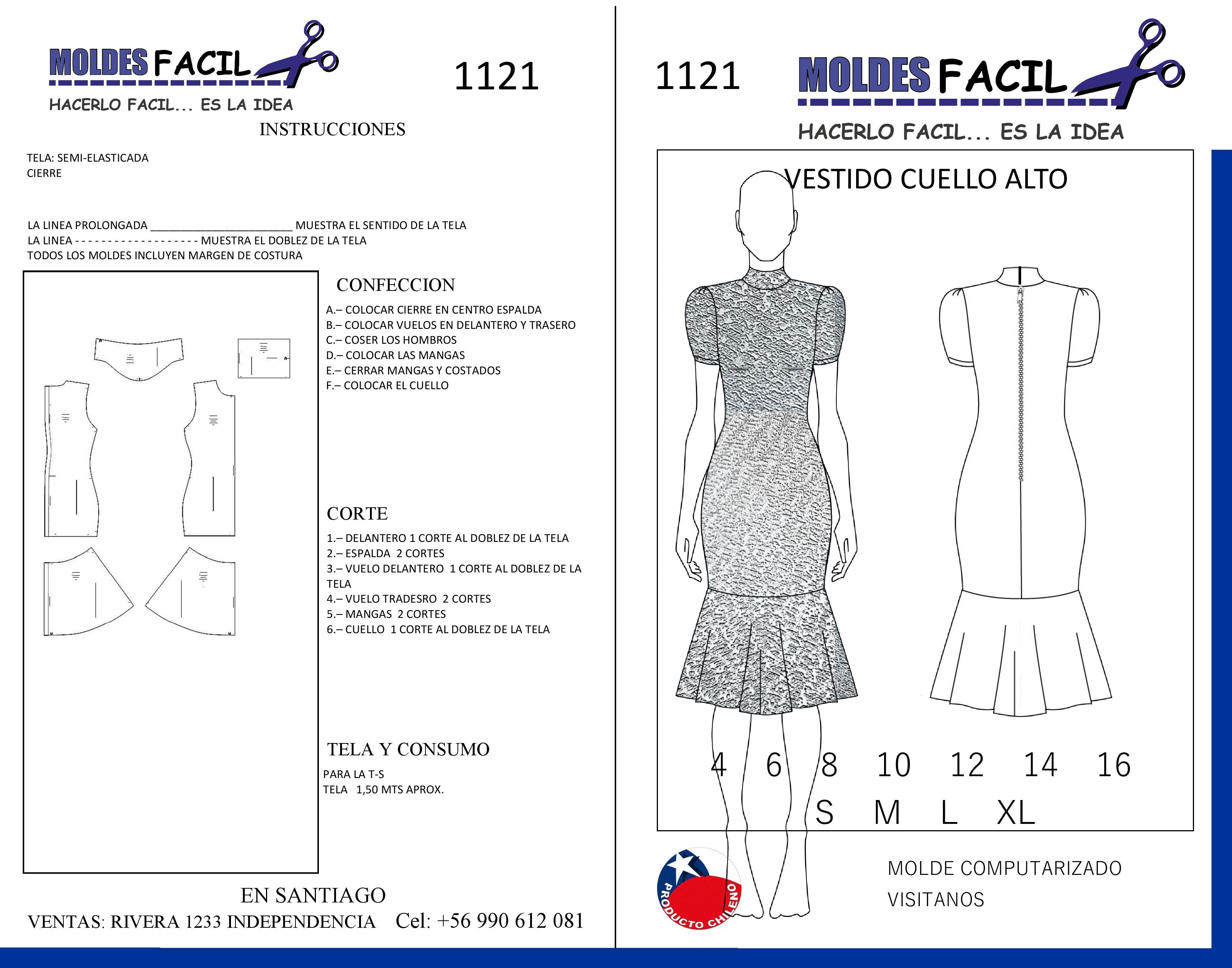Vestido Cuello Alto
