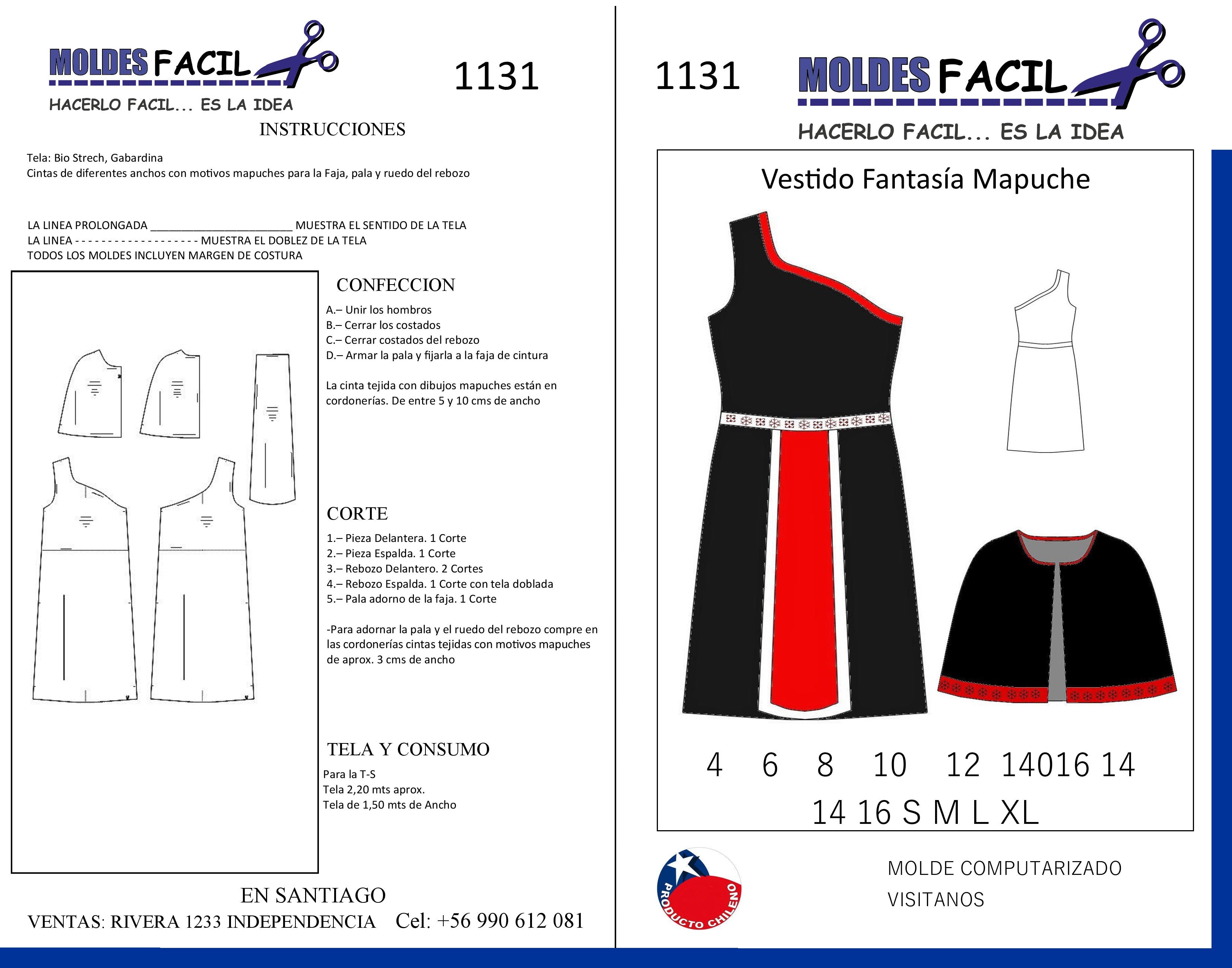 Vestido Fantasía Mapuche