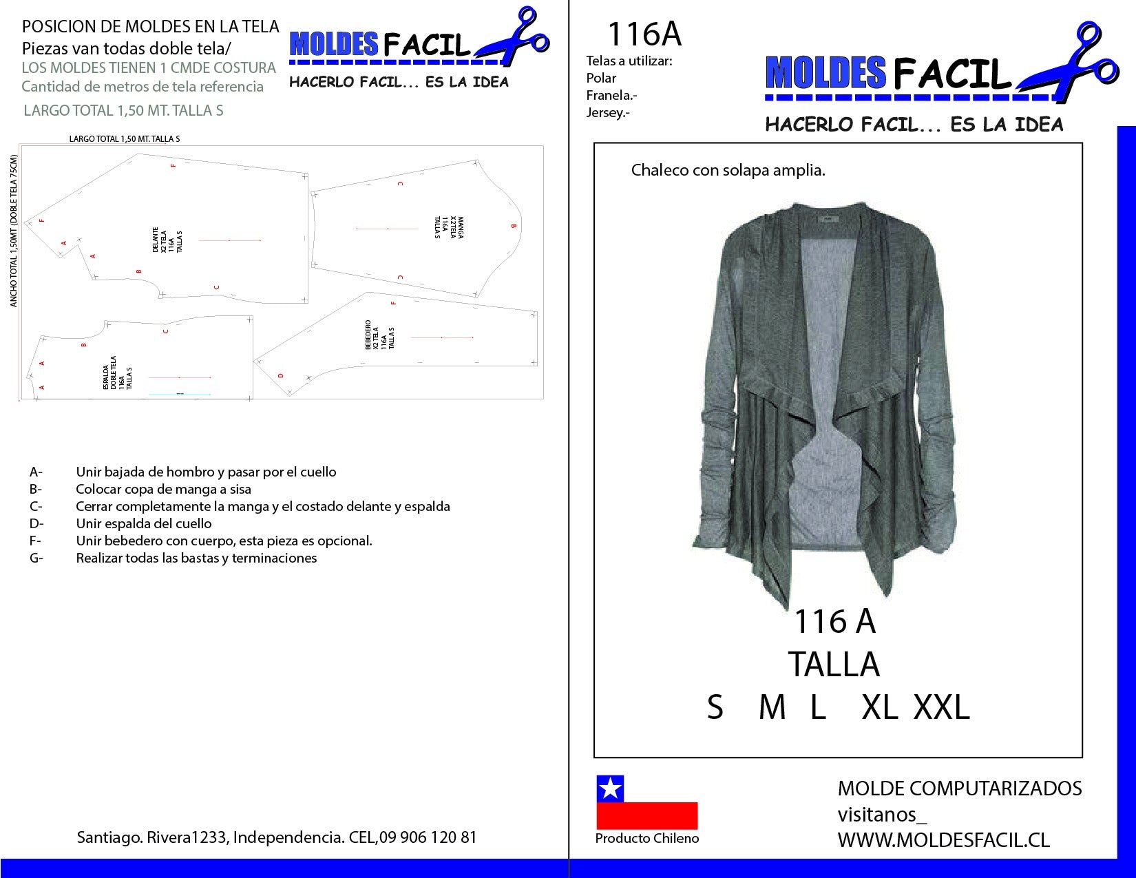 Chaleco con solapa amplia