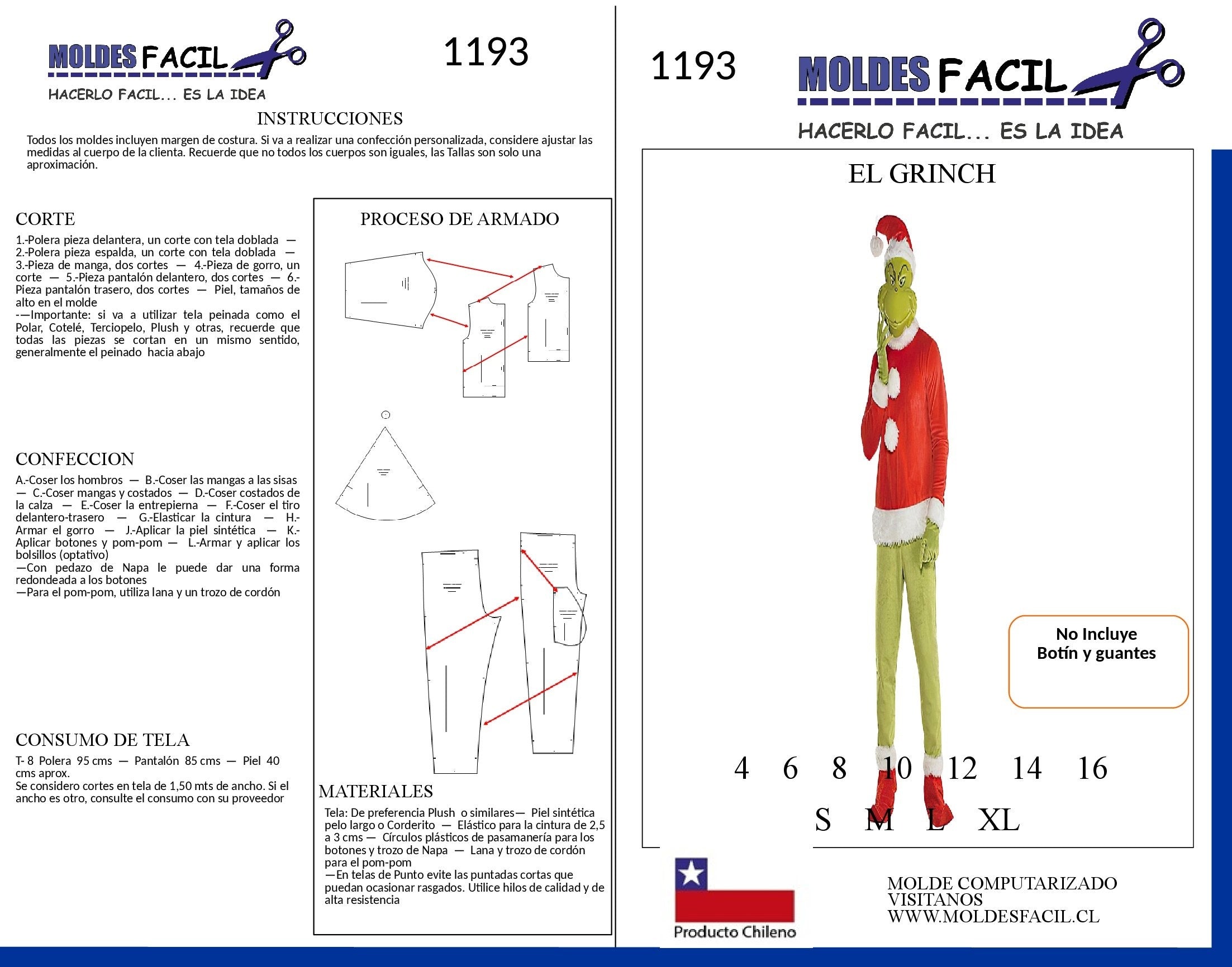El Grinch (no incluye botín ni guantes)