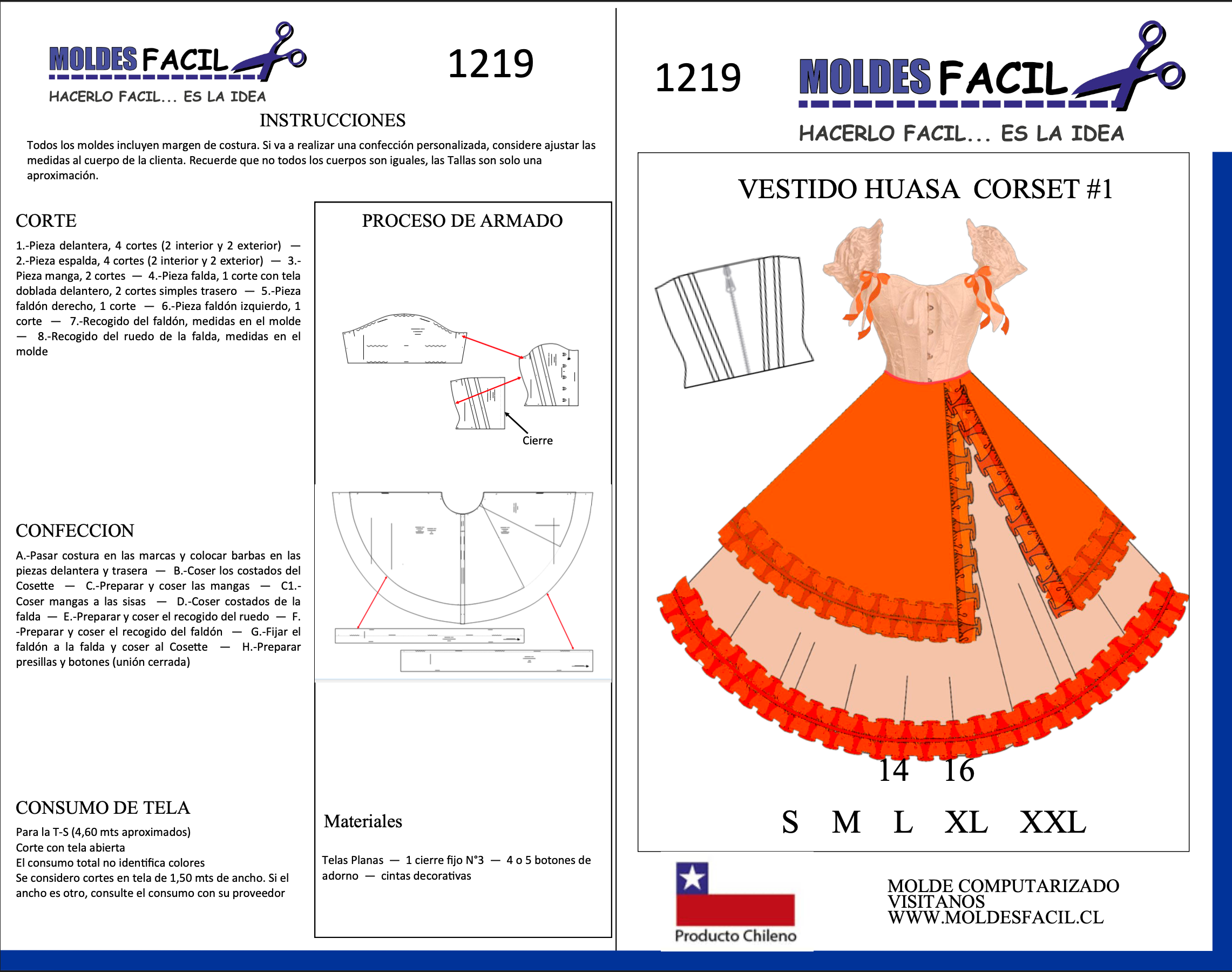 Vestido de Huasa Corset Nº1