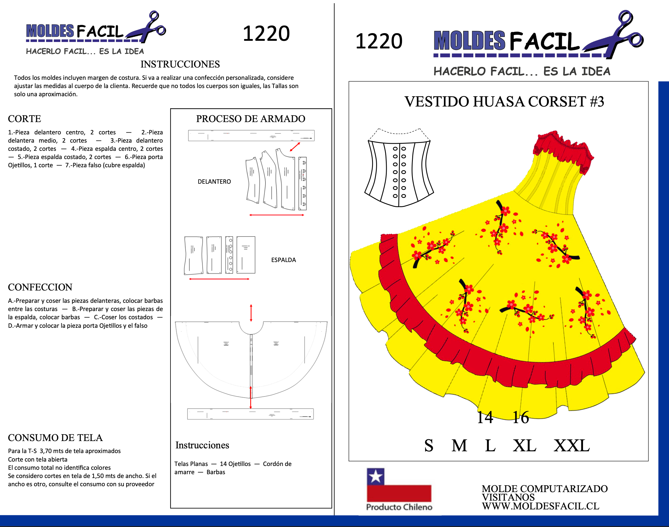 Vestido de Huasa Corset Nº3