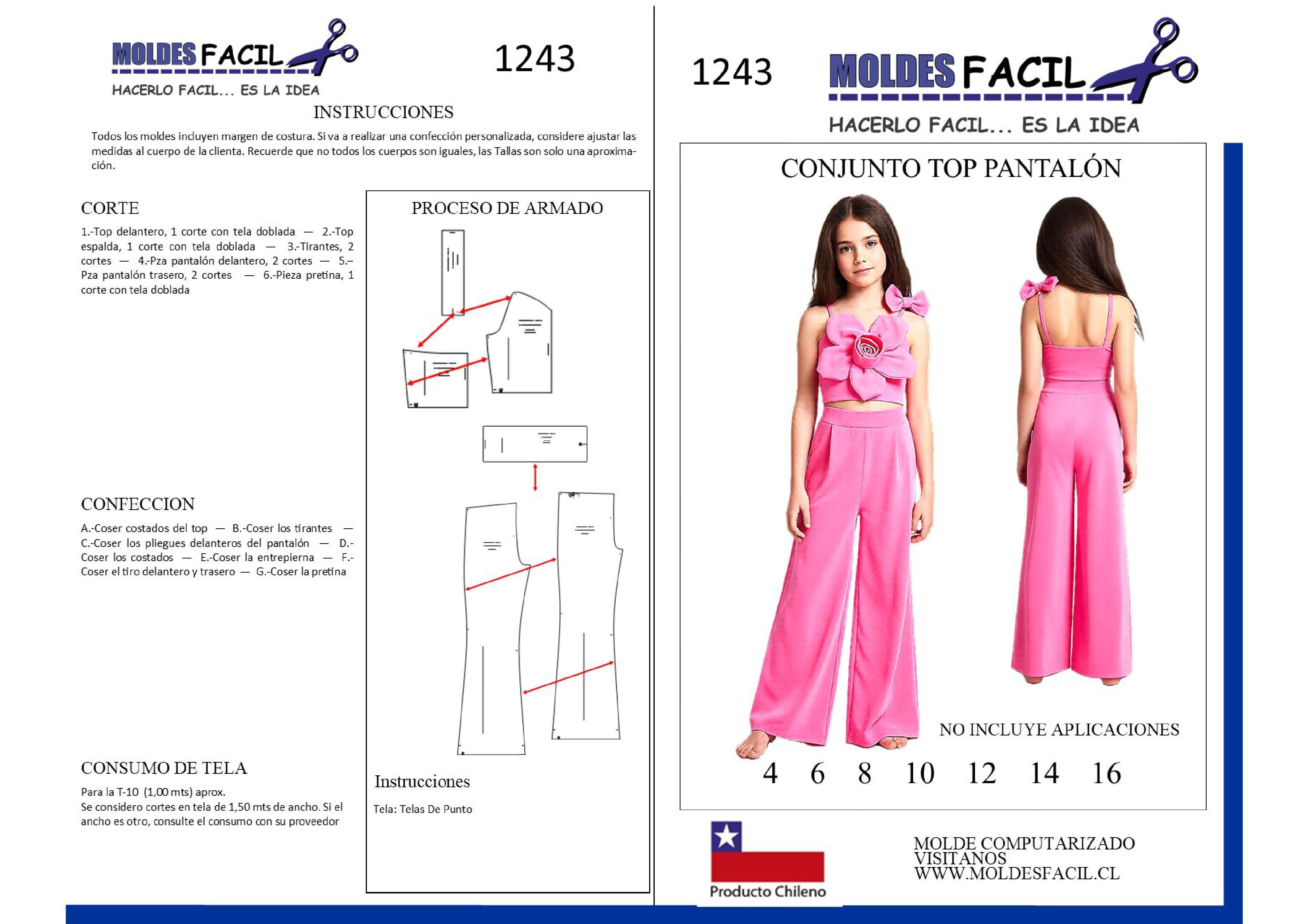 Conjunto Top pantalón Infantil