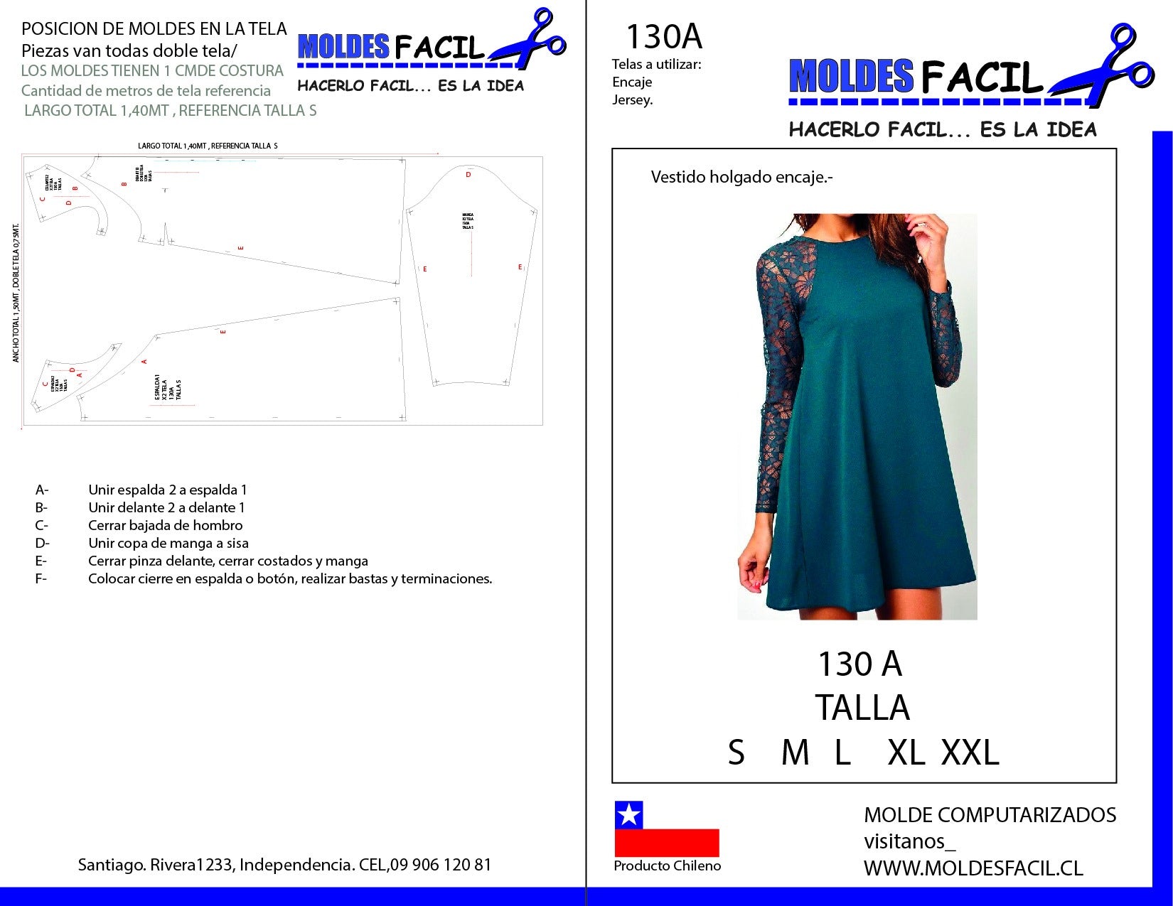 Vestido Holgado con Encaje