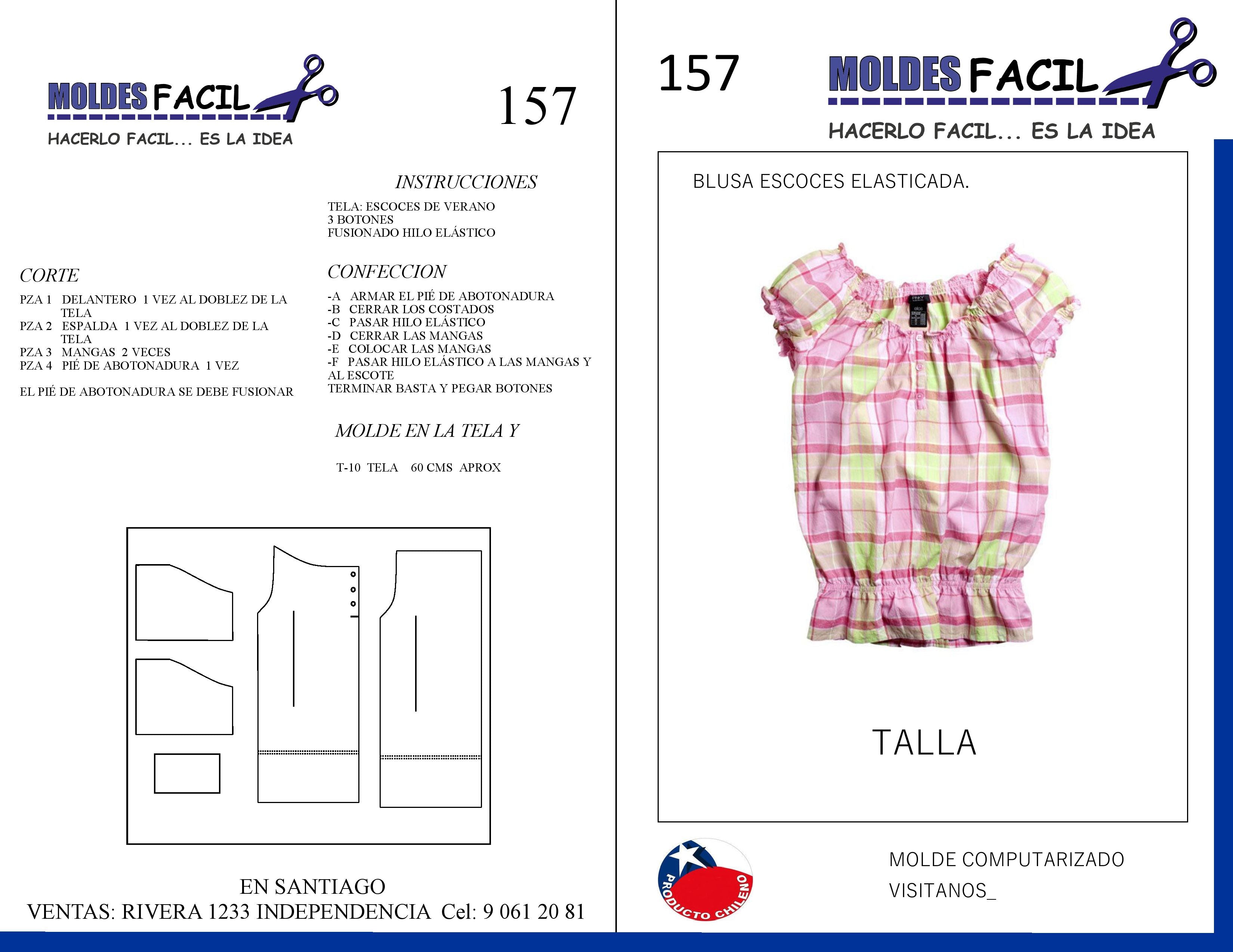 Blusa escoces elasticada