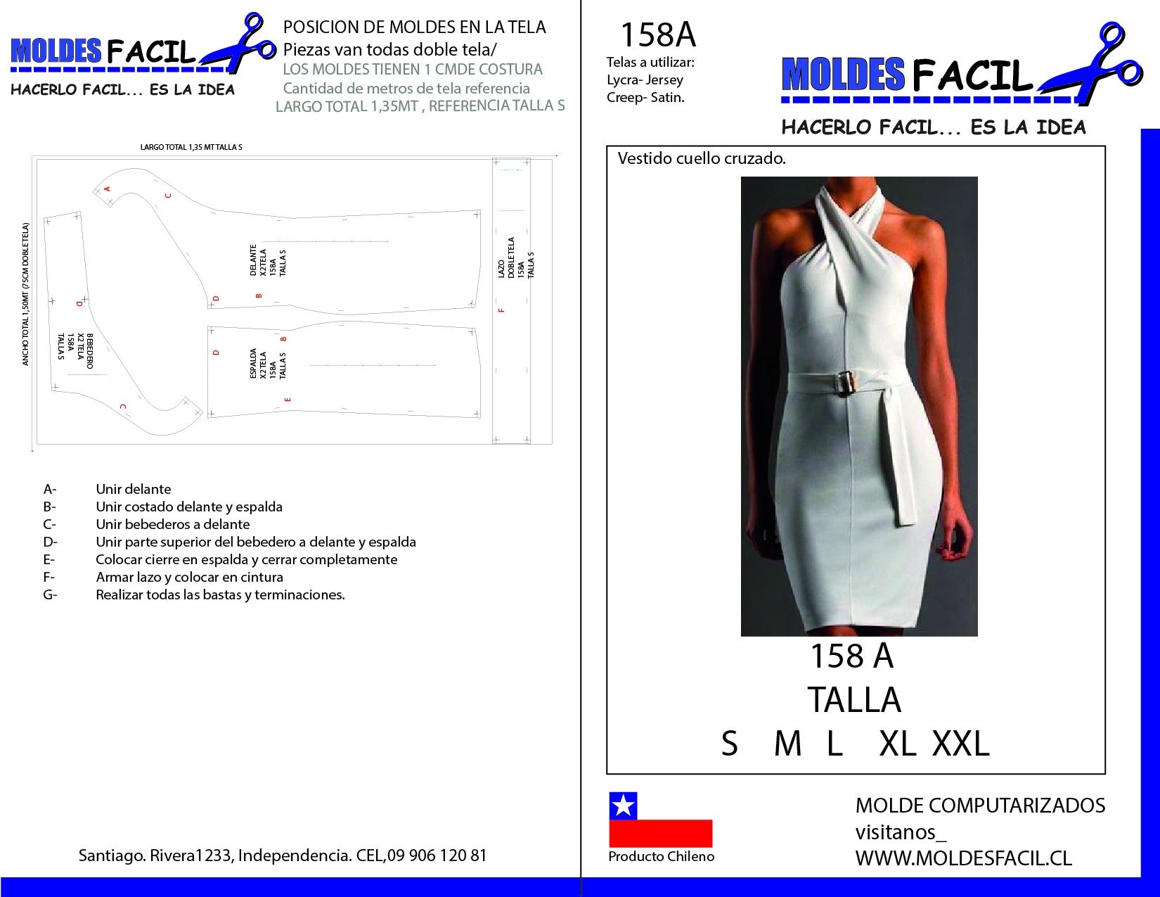 Vestido Cuello Cruzado