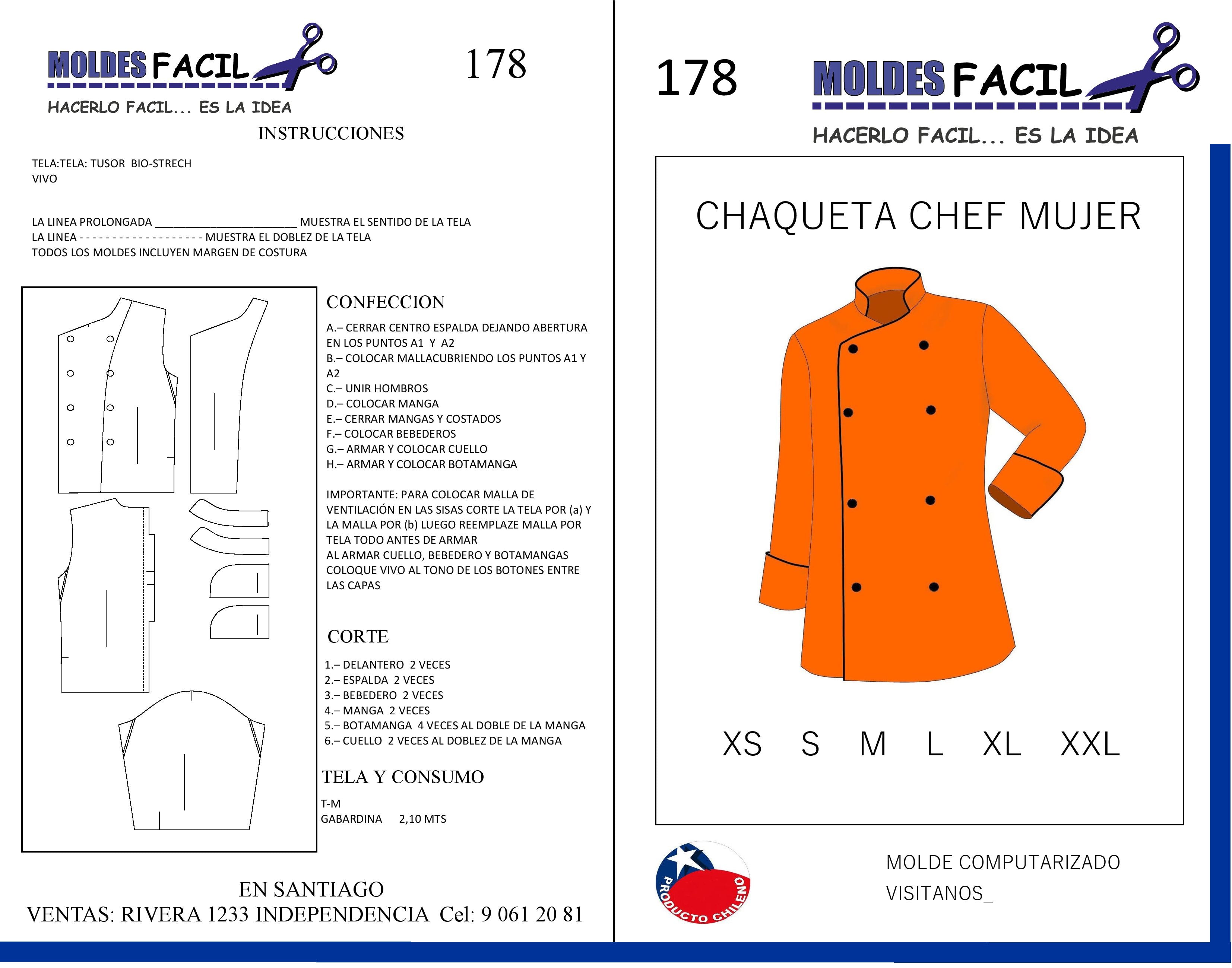 Chaqueta Chef Mujer
