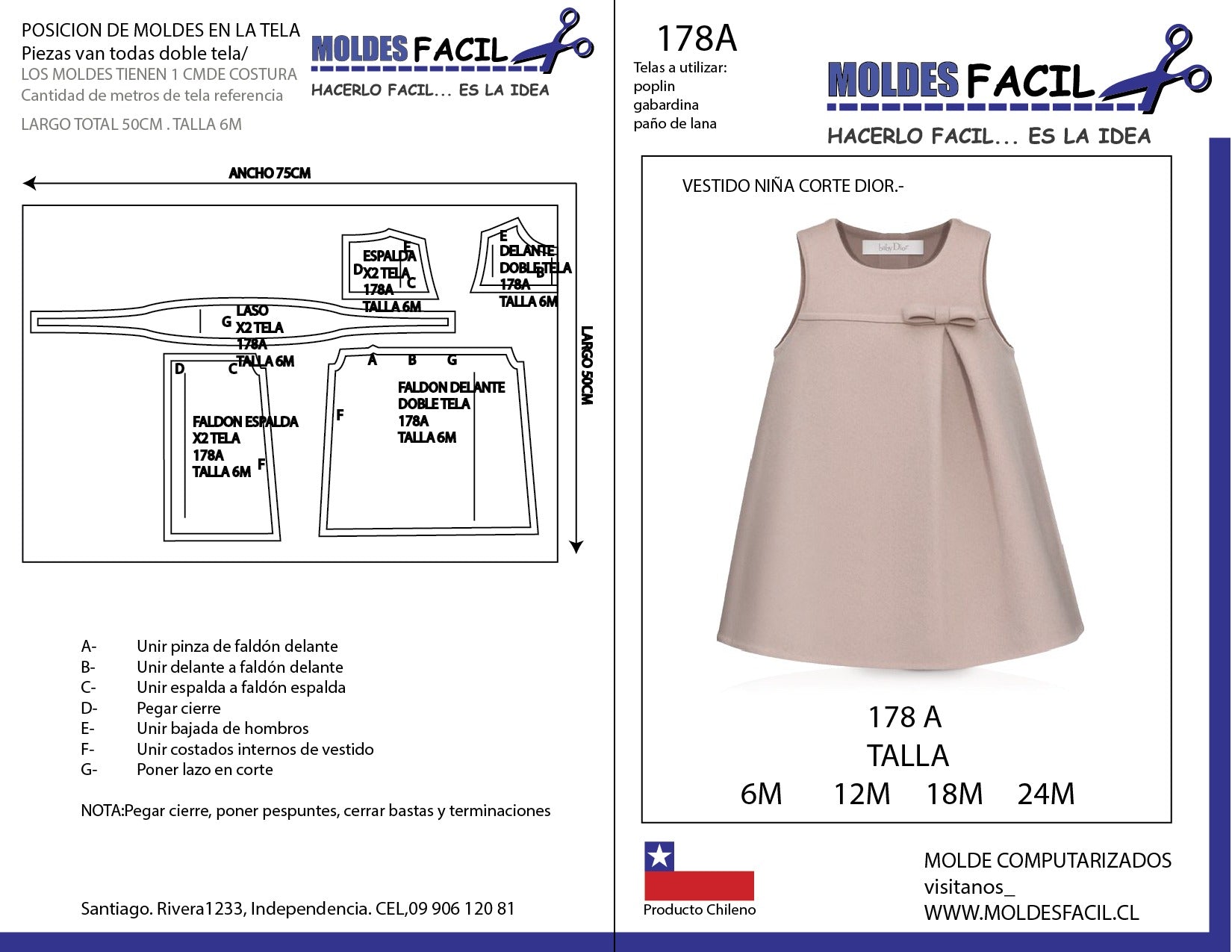 Vestido niña corte Dior