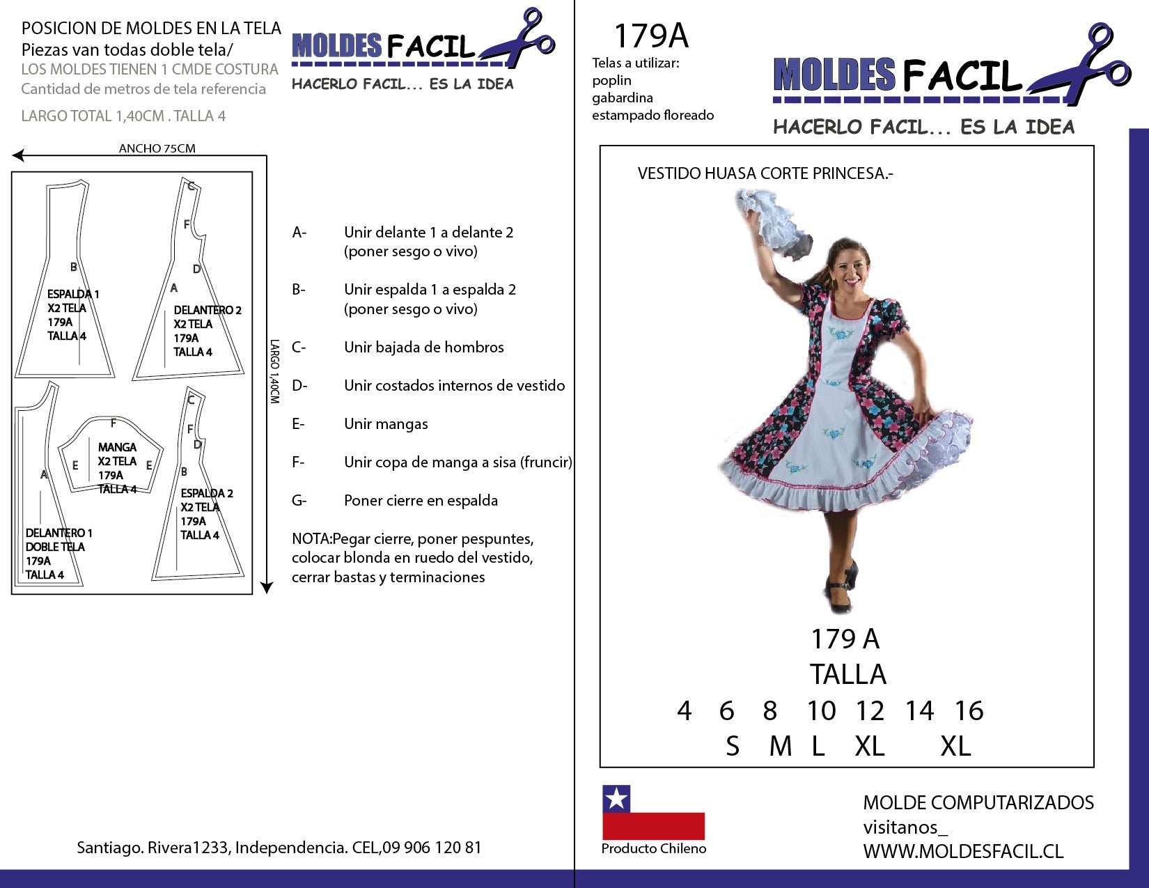 Vestido de Huasa con Corte Princesa