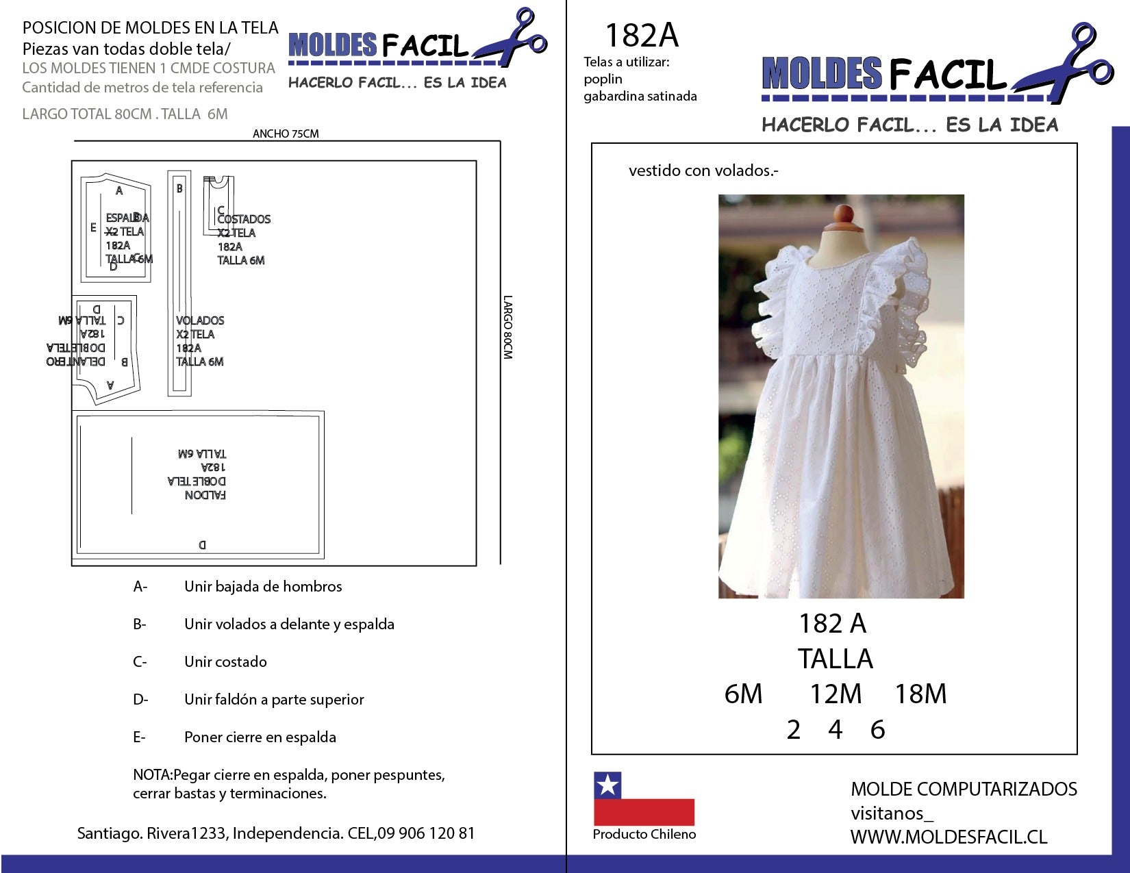 Vestido con volados