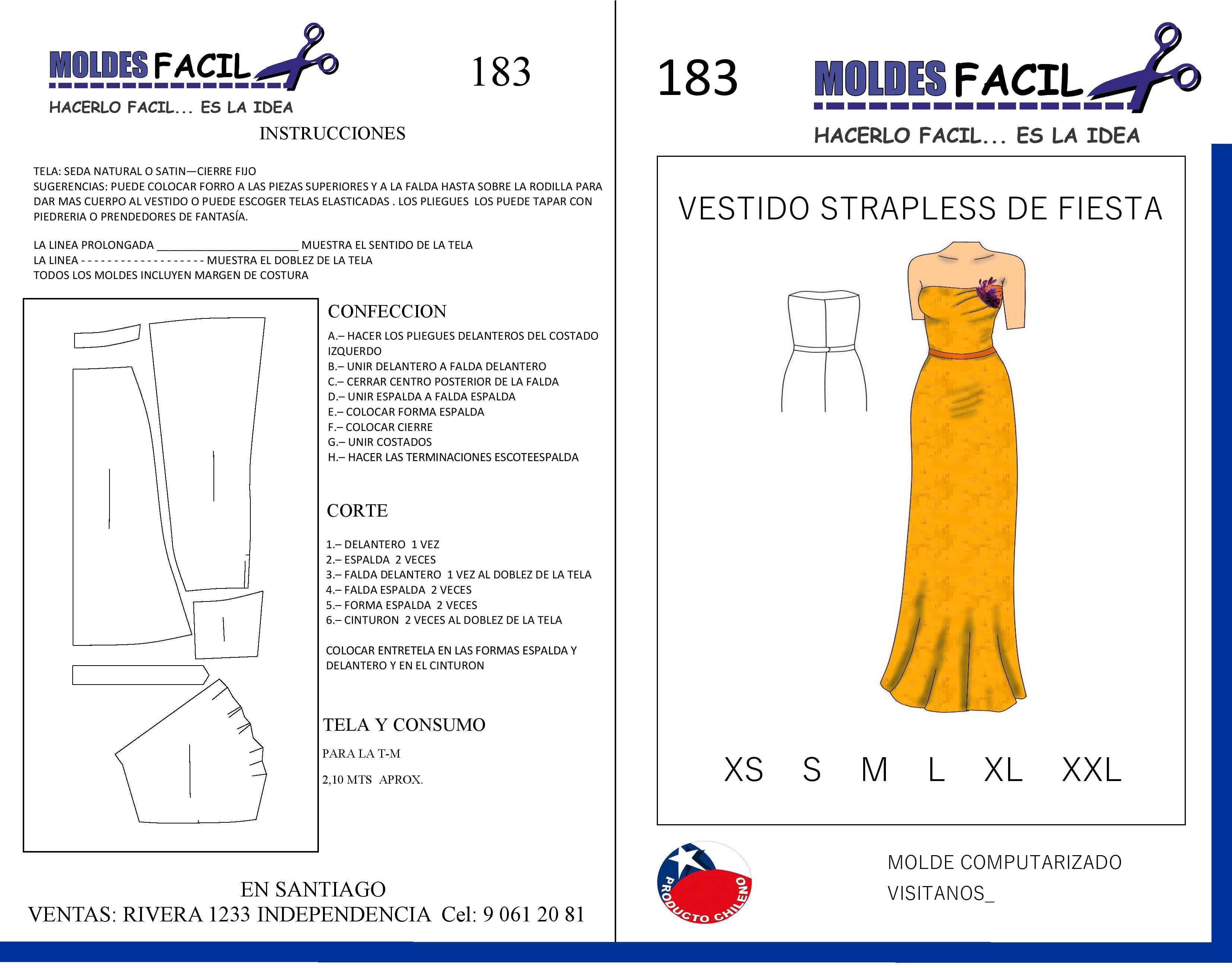 Vestido strapless de fiesta