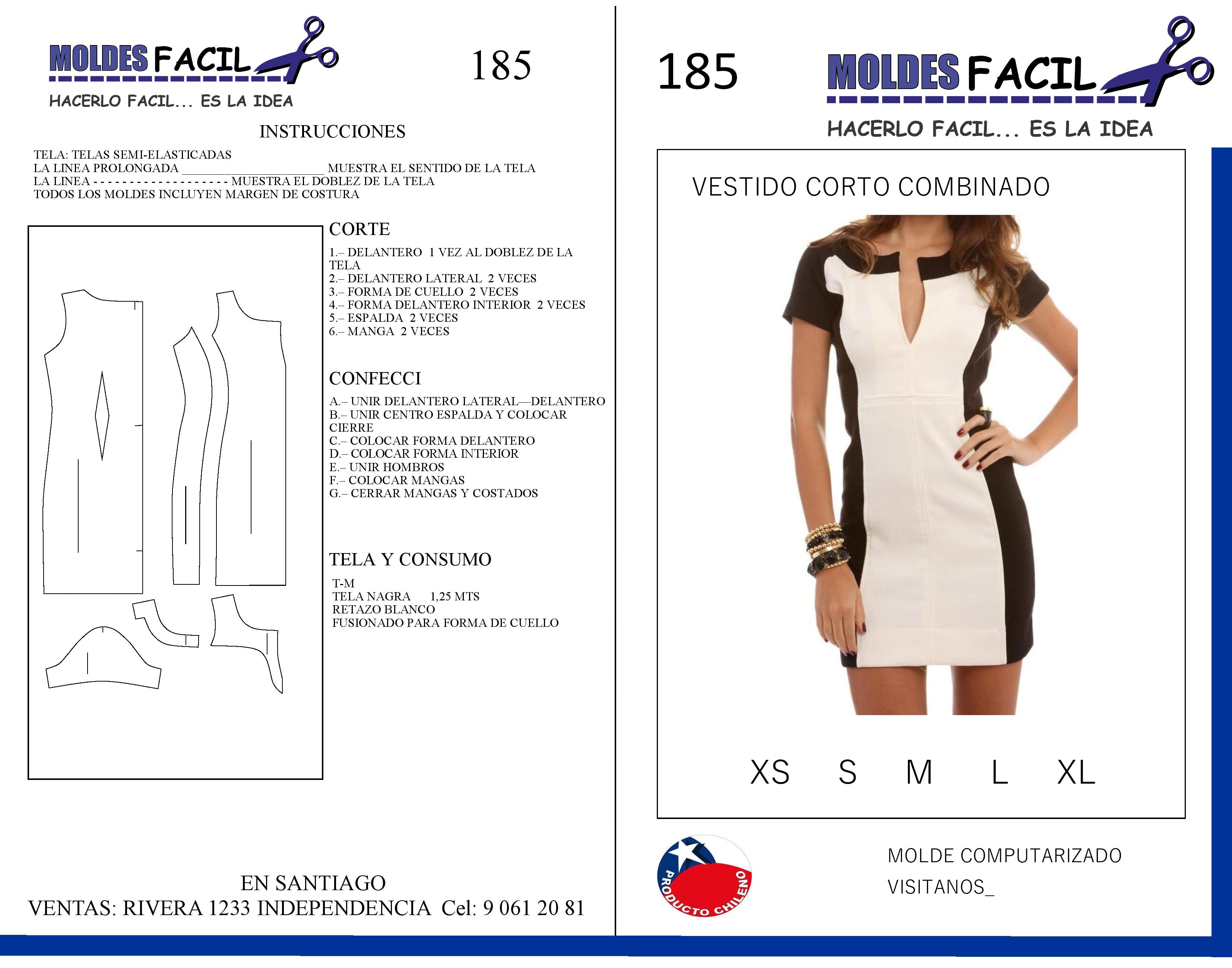 Vestido Corto Combinado