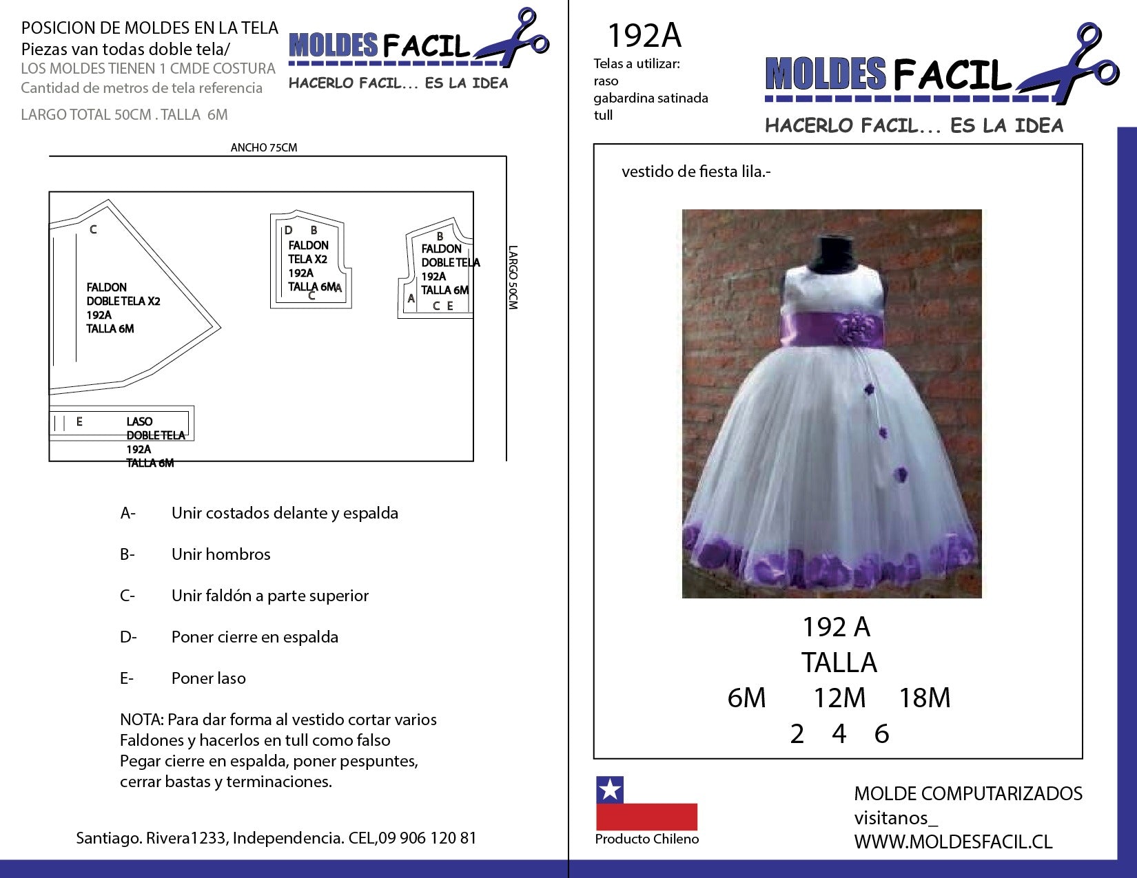 Vestido de fiesta lila