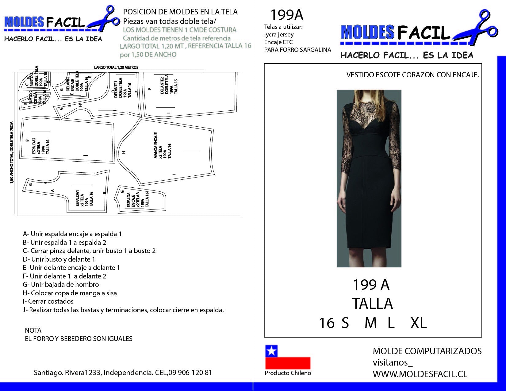Vestido Escote Corazón con Encaje