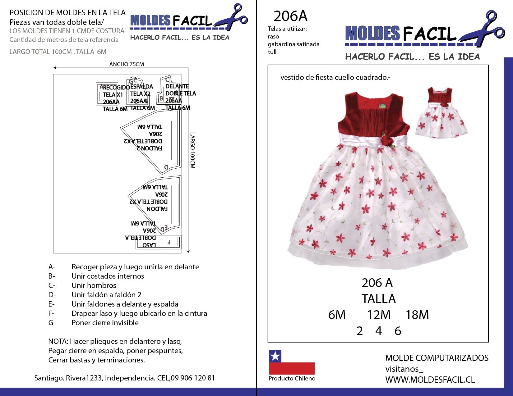 Vestido de fiesta cuello cuadrado