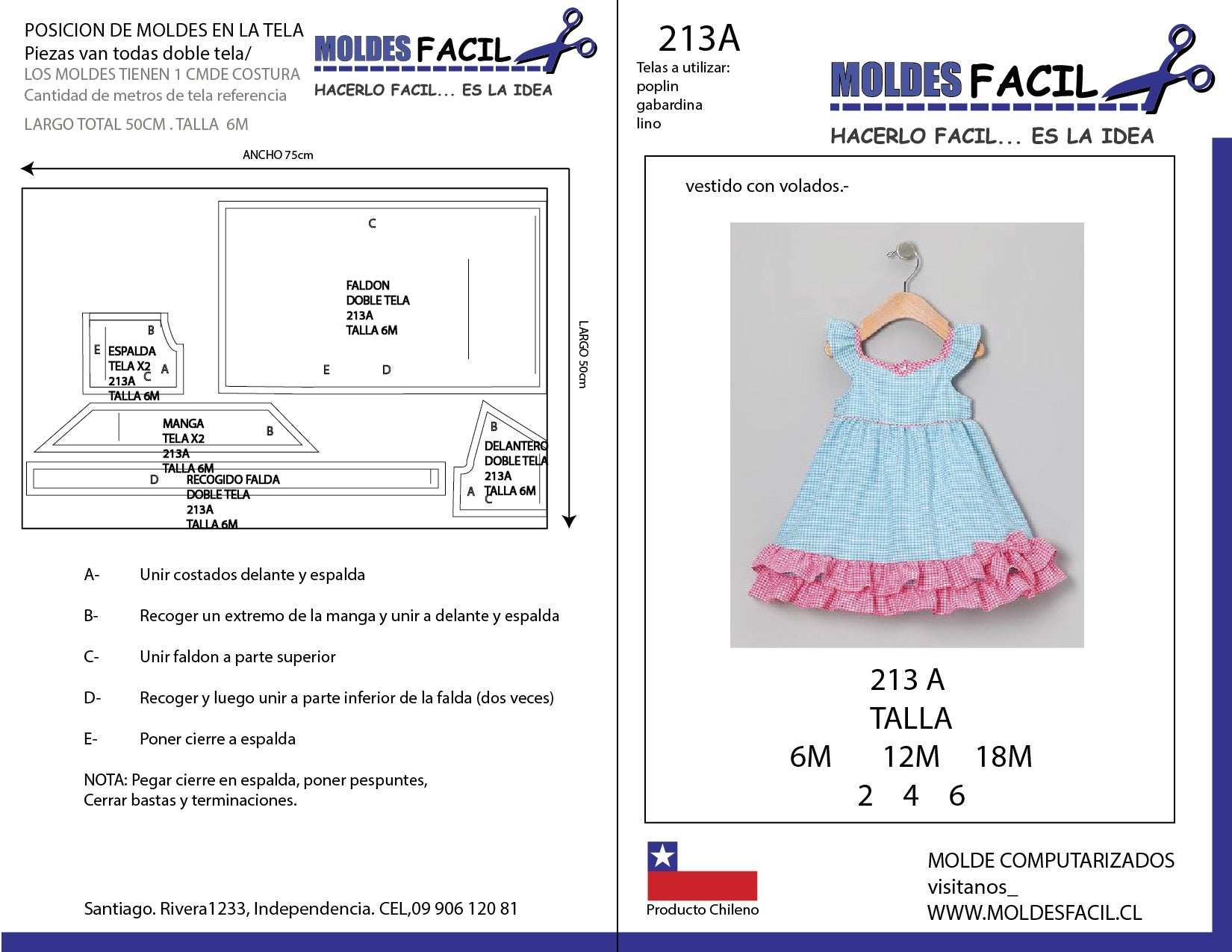 Vestido con volados