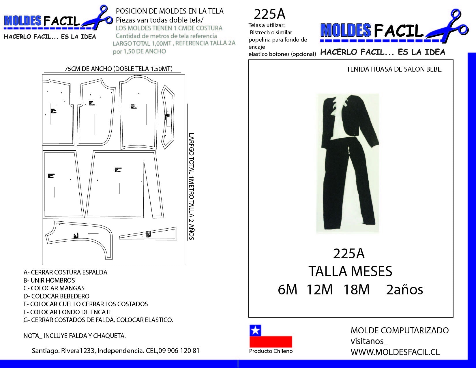 Tenida de Huasa de Salón Bebé