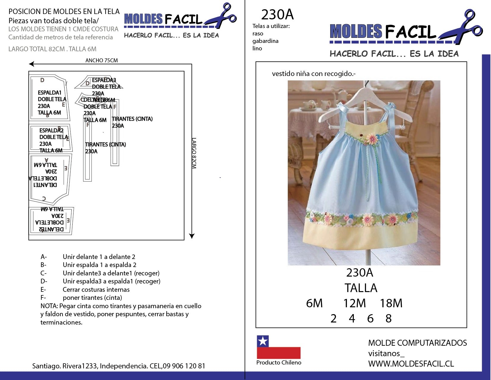 Vestido niña con recogido