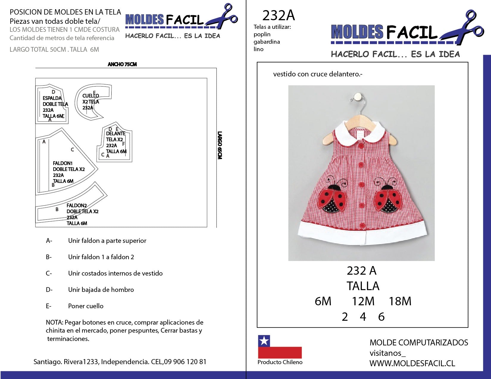 Vestido con cruce delantero
