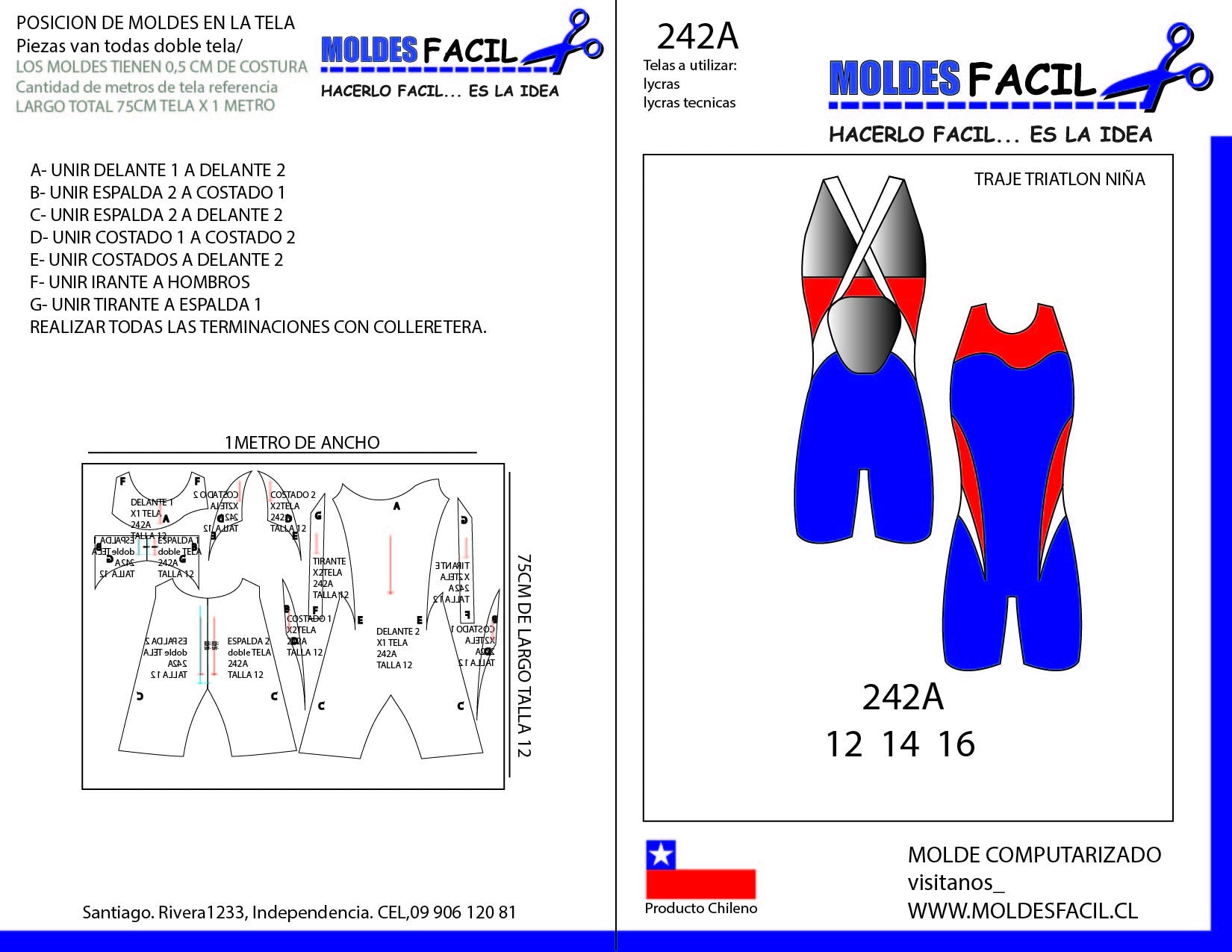 Traje triatlon niña