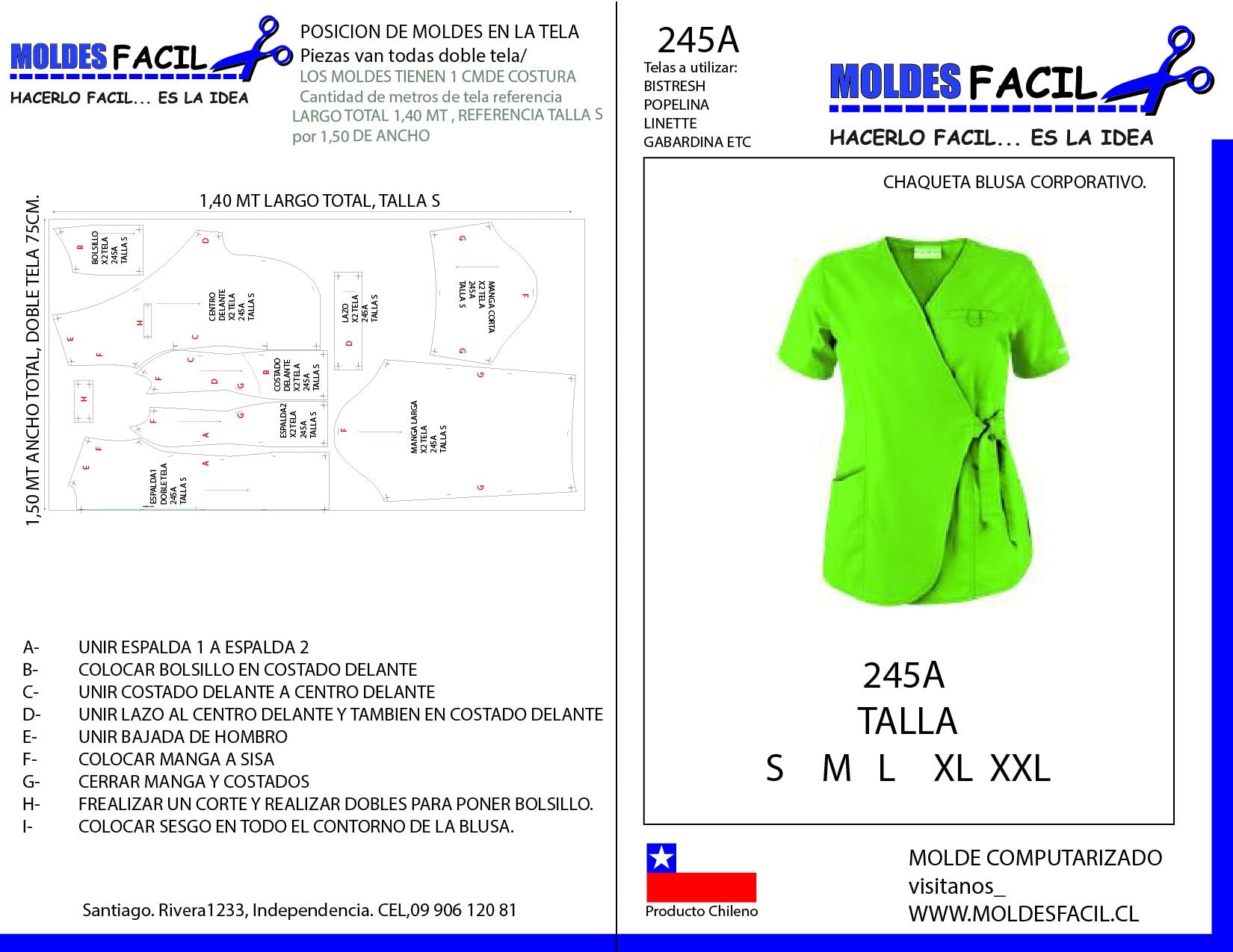 Chaqueta Blusa Corporativa