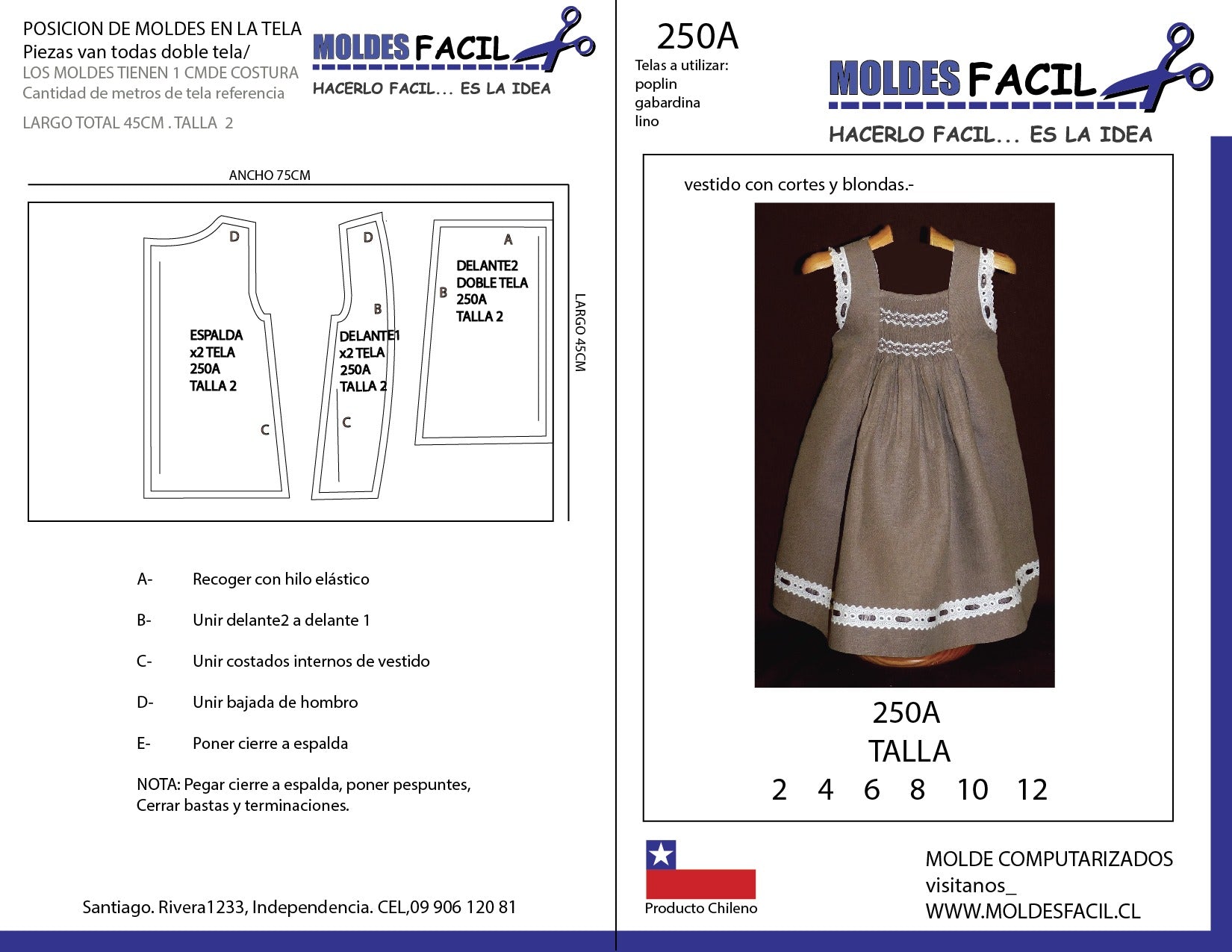 Vestido con cortes y blondas