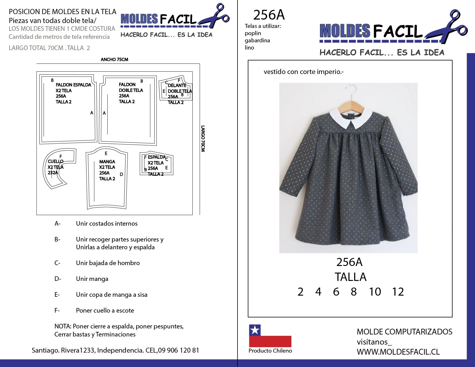 Vestido con corte imperio