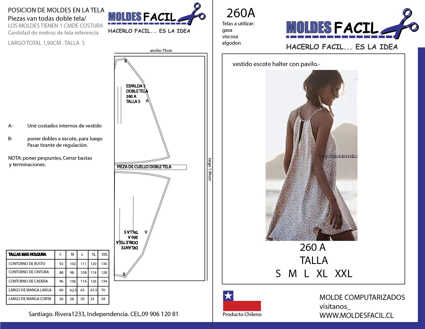 Vestido Escote Halter con Pabilos
